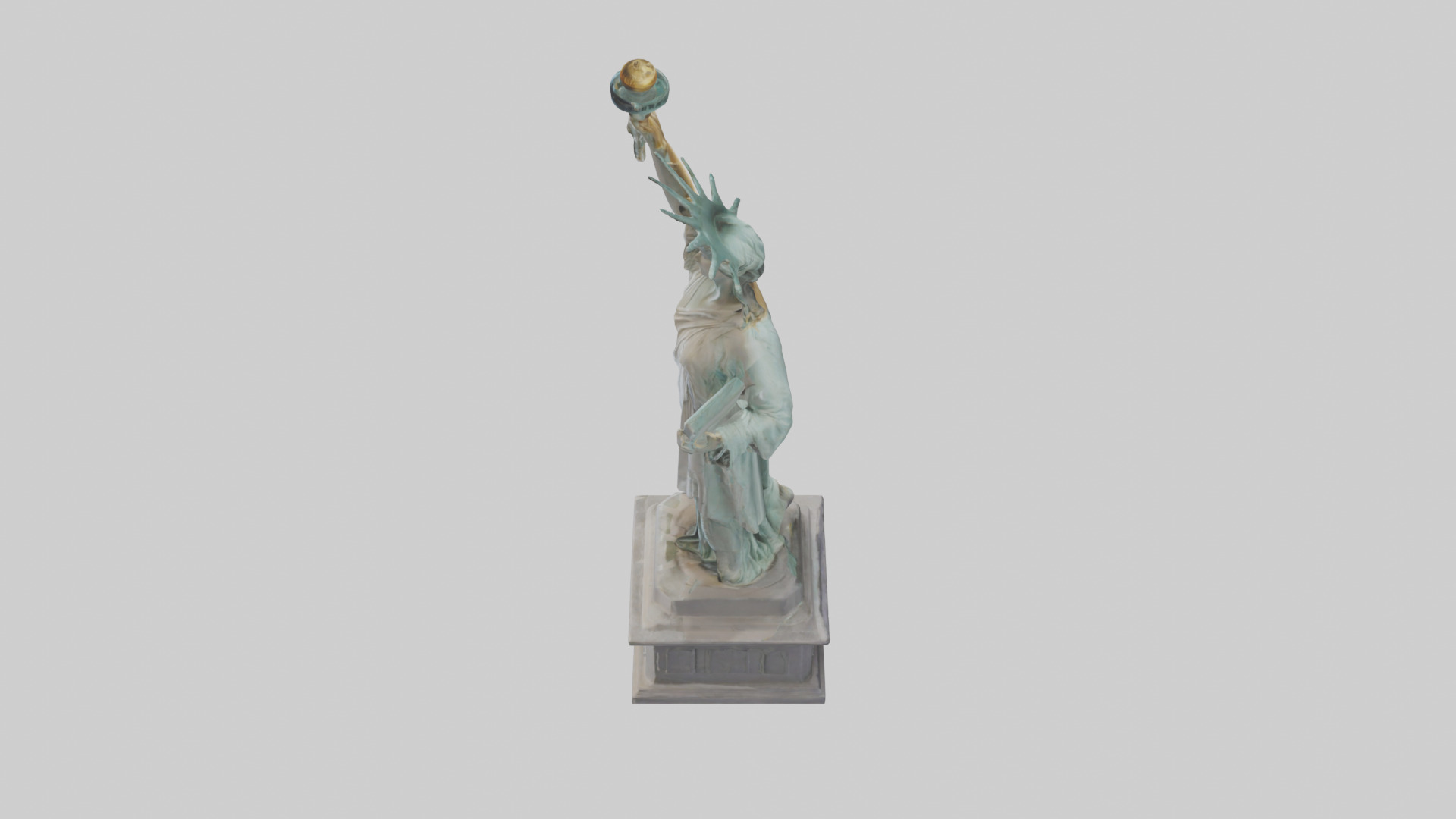 Liberty Restored statue model Low-poly 3D model_17