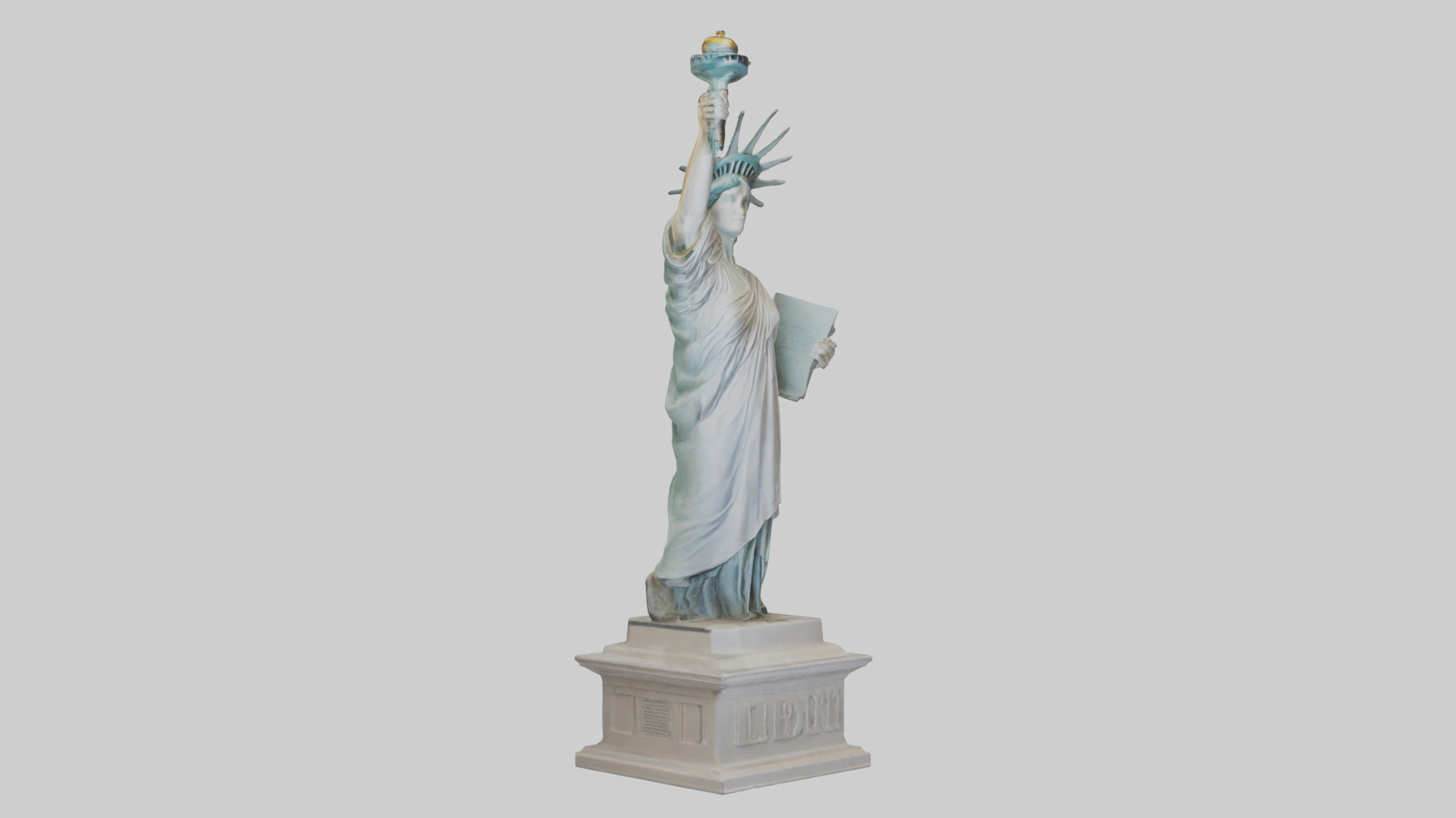 Liberty Restored statue model Low-poly 3D model_7