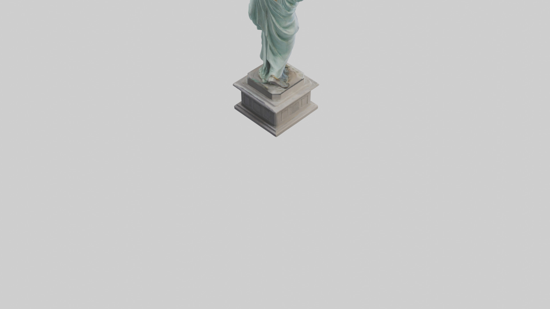 Liberty Restored statue model Low-poly 3D model_4