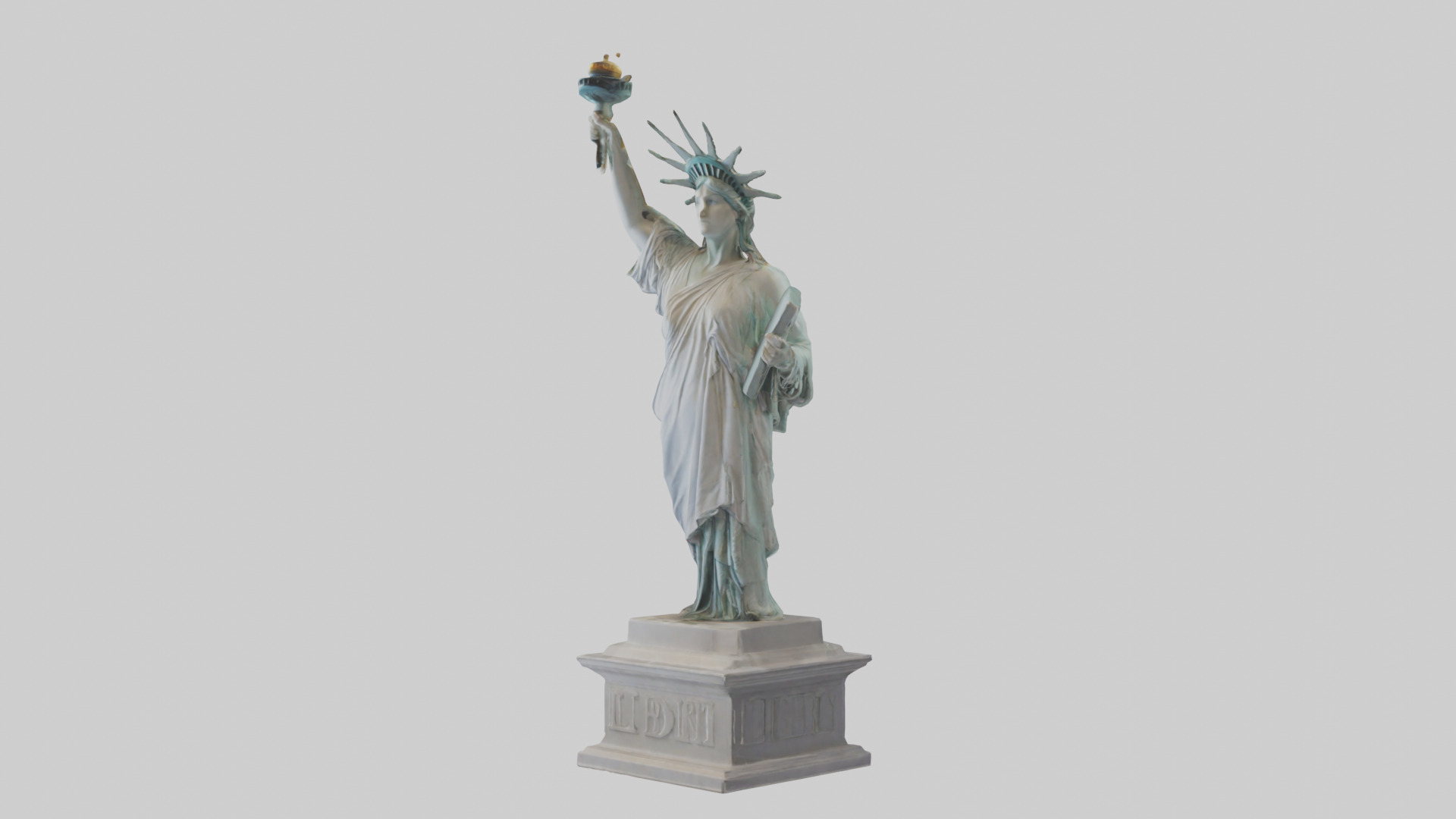 Liberty Restored statue model Low-poly 3D model_8