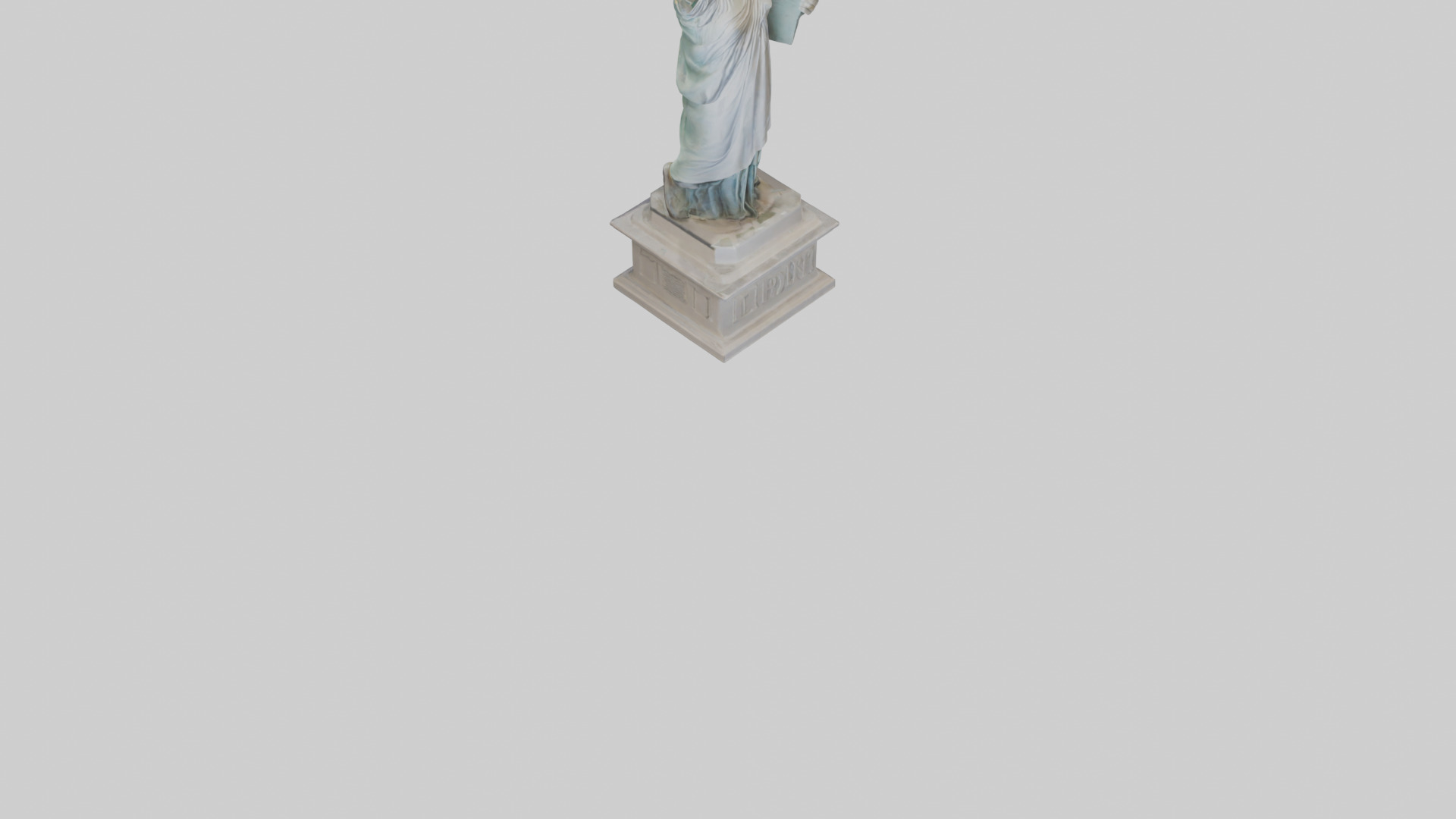 Liberty Restored statue model Low-poly 3D model_6