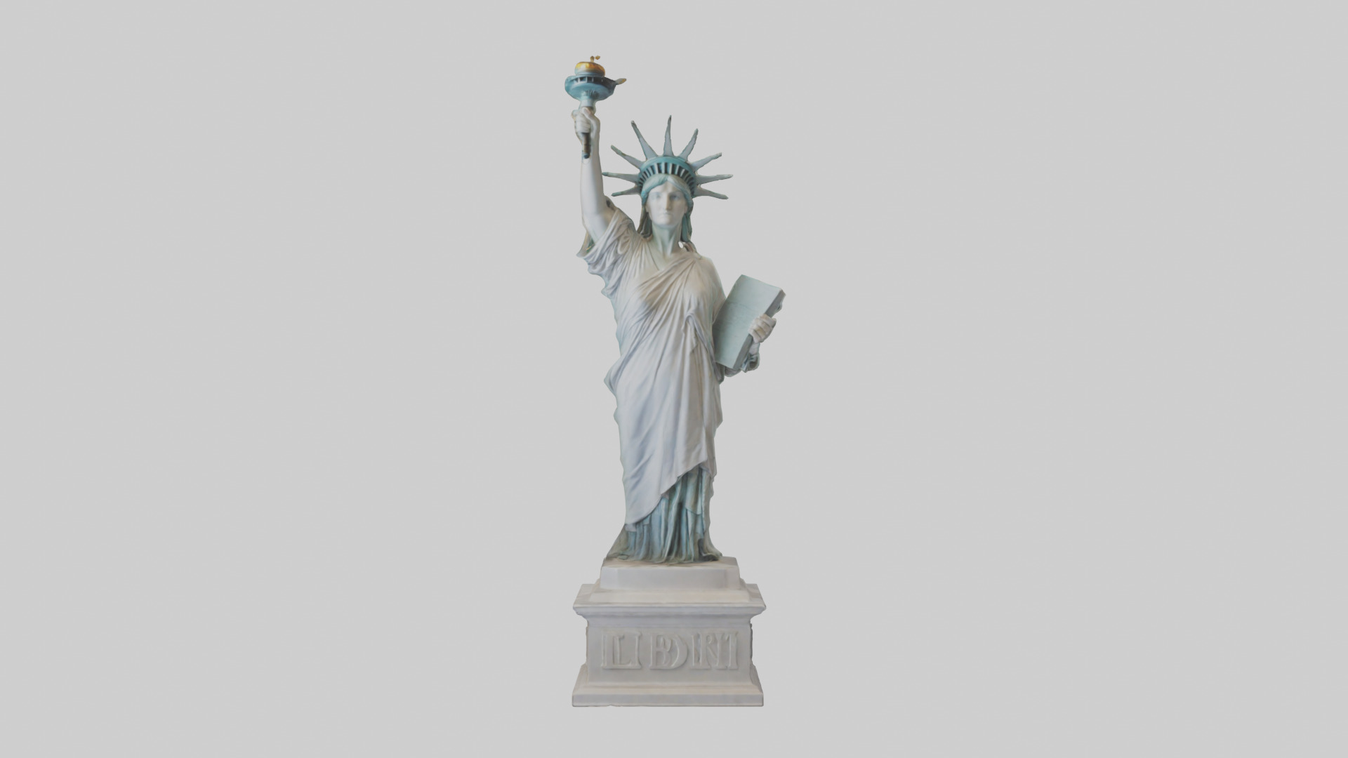 Liberty Restored statue model Low-poly 3D model_9