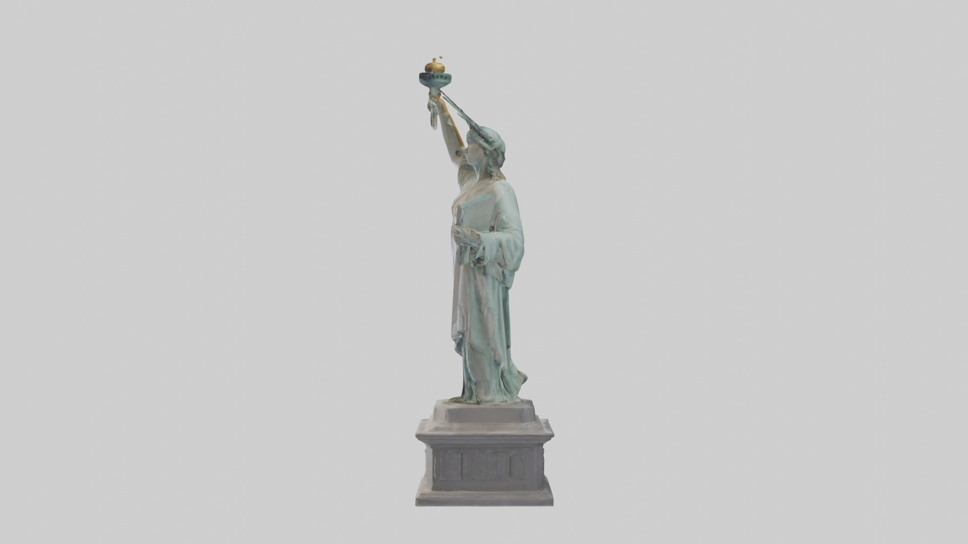 Liberty Restored statue model Low-poly 3D model_12