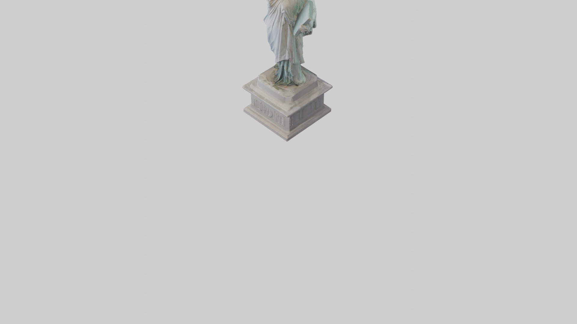 Liberty Restored statue model Low-poly 3D model_5