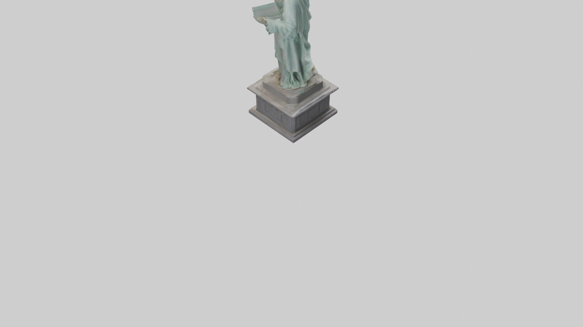 Liberty Restored statue model Low-poly 3D model_3
