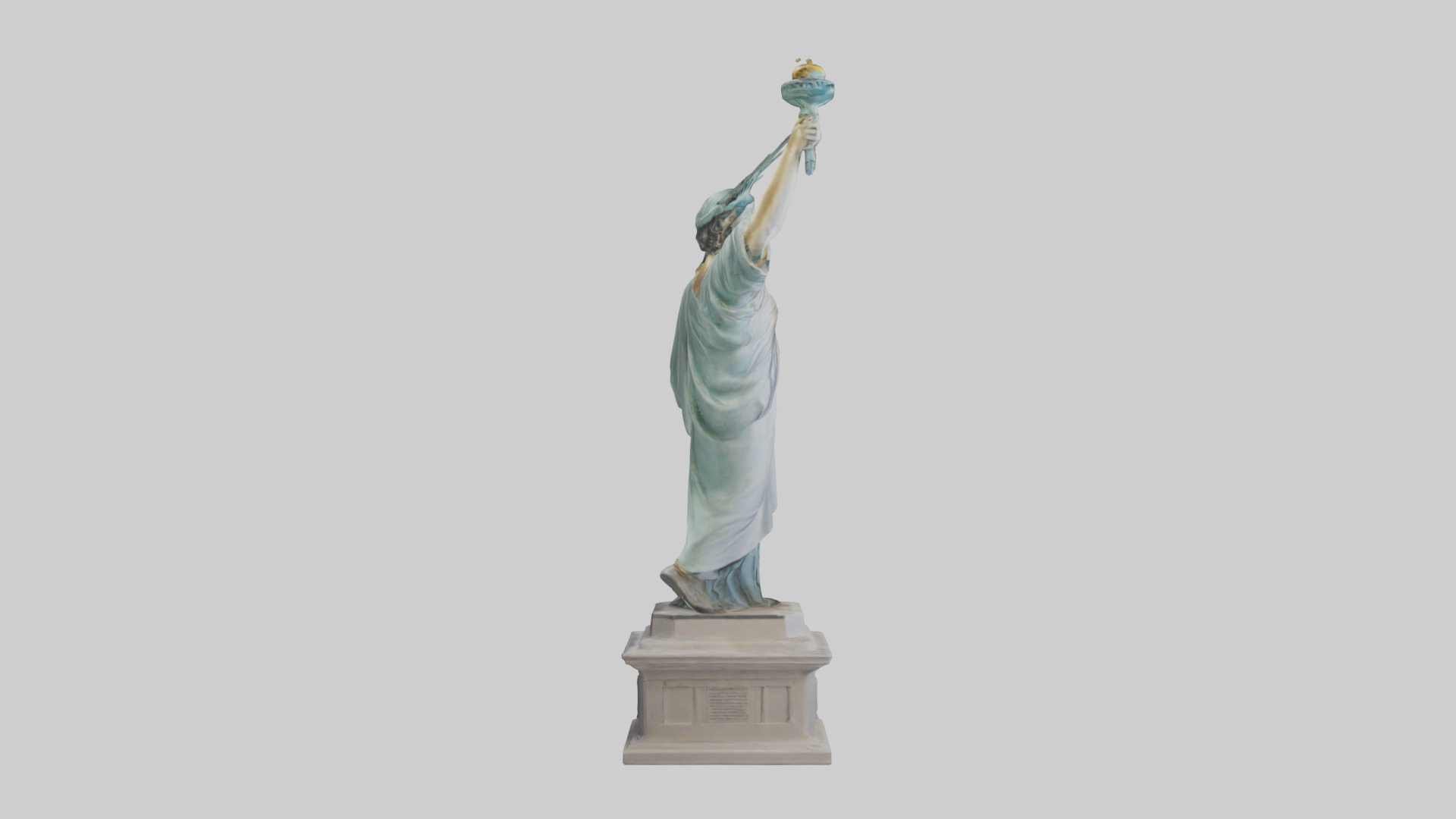 Liberty Restored statue model Low-poly 3D model_13