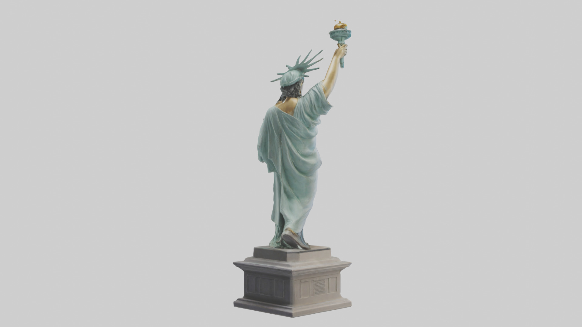 Liberty Restored statue model Low-poly 3D model_2