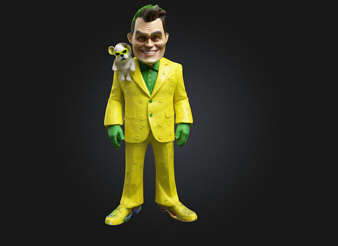  The Mask Stylized 3D Printable Caricature Figure 3D print model