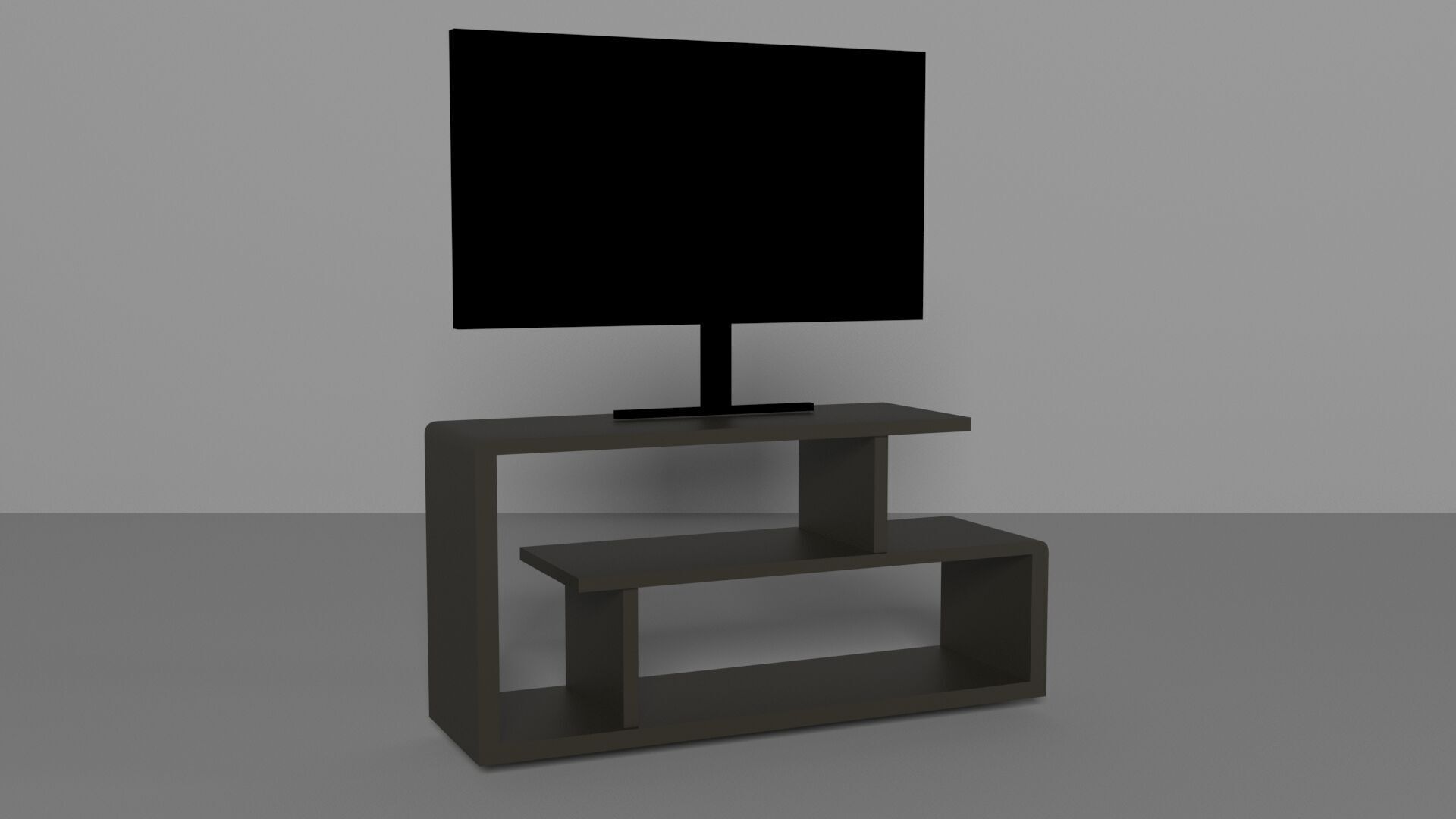 TV cabinet Low-poly 3D model_4