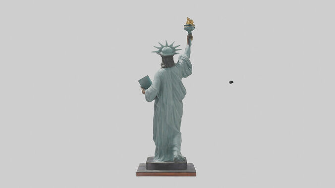 Liberty Rising statue model Low-poly 3D model