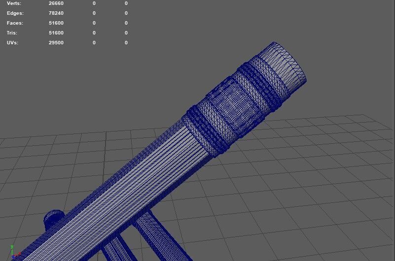 Pencil with Eraser 3D model_11