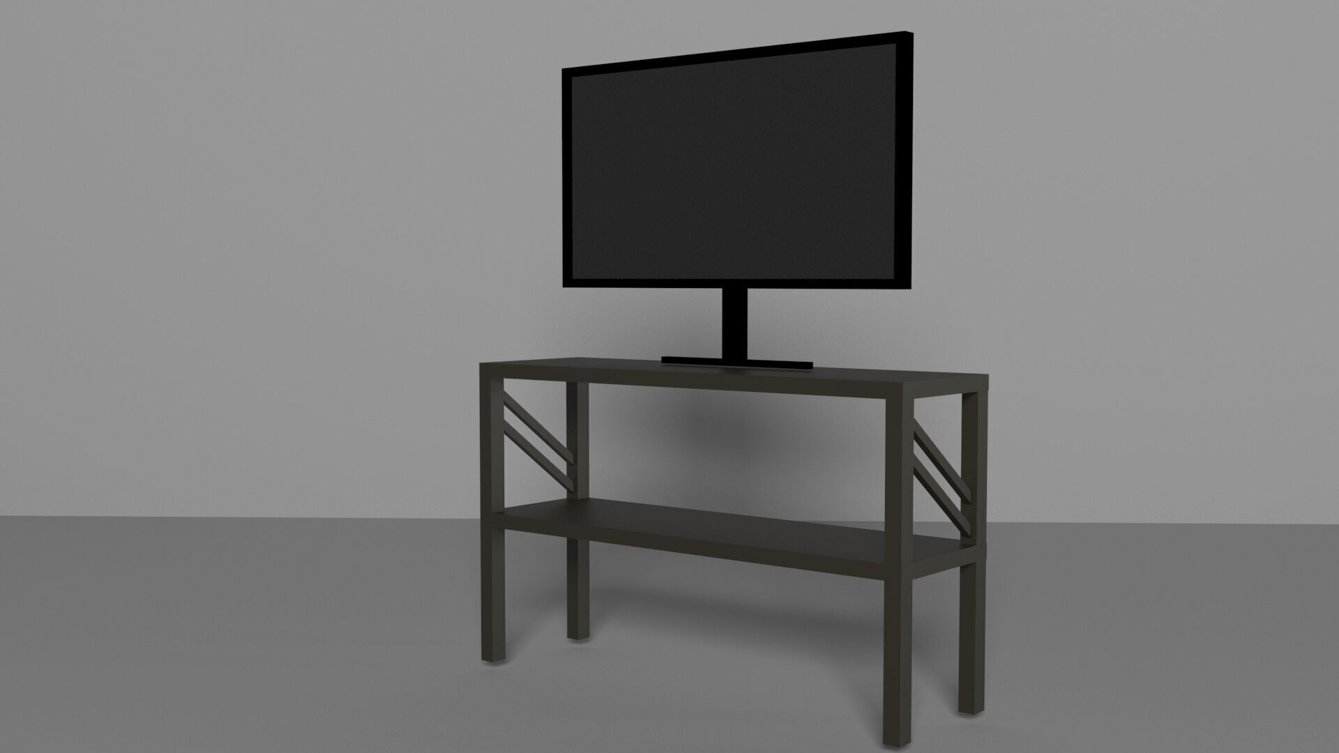 TV cabinet Low-poly 3D model_4