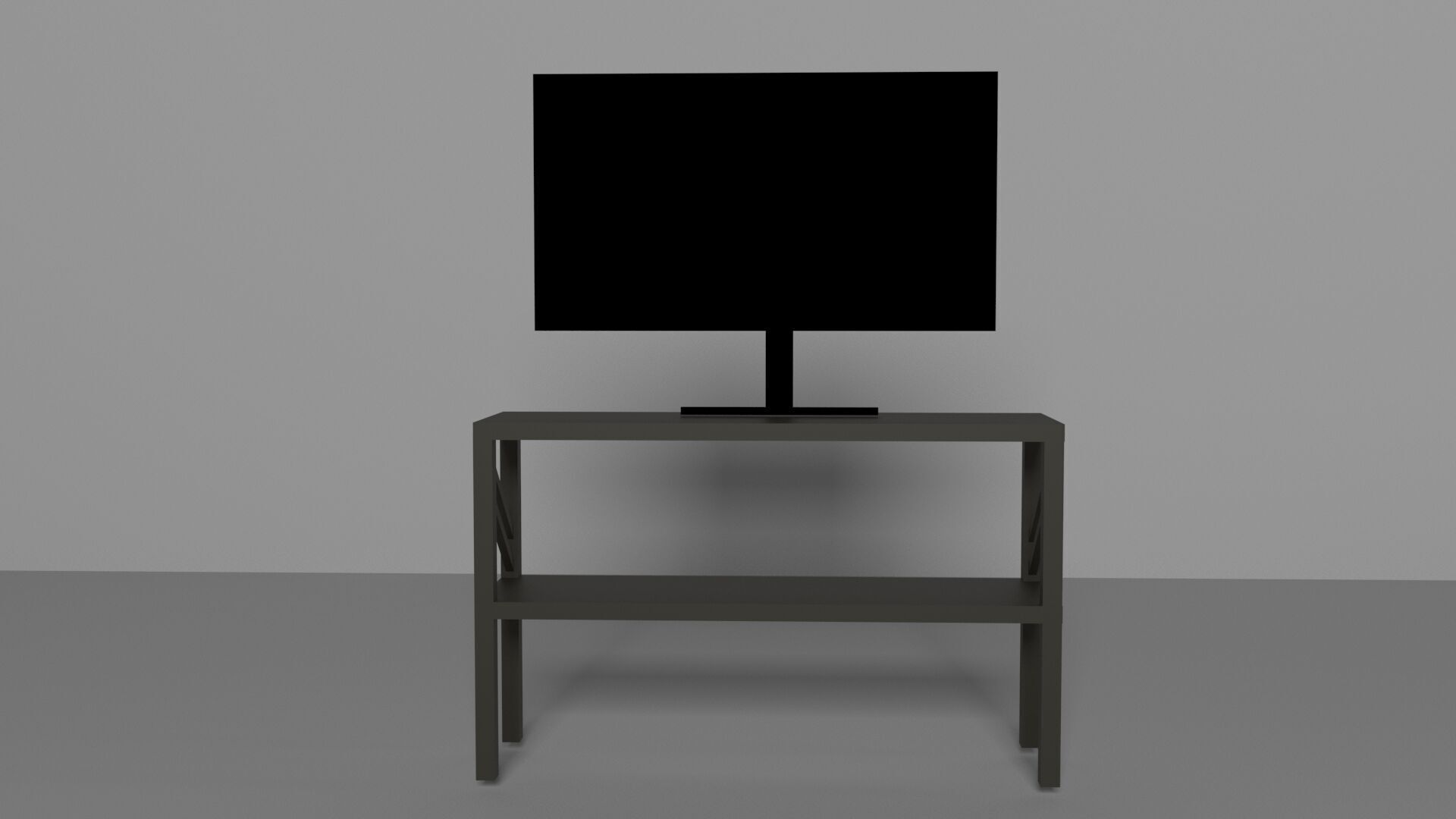 TV cabinet Low-poly 3D model_2
