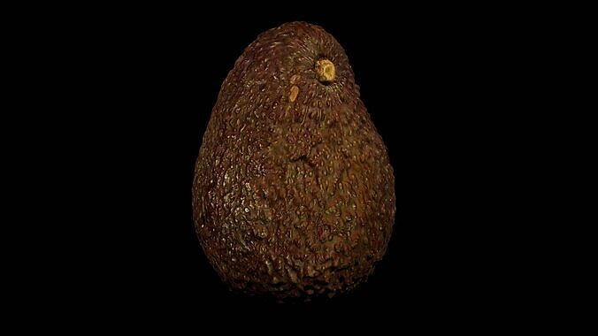 Realistic Scanned Avocado - OBJ -MTL 3D model 2
