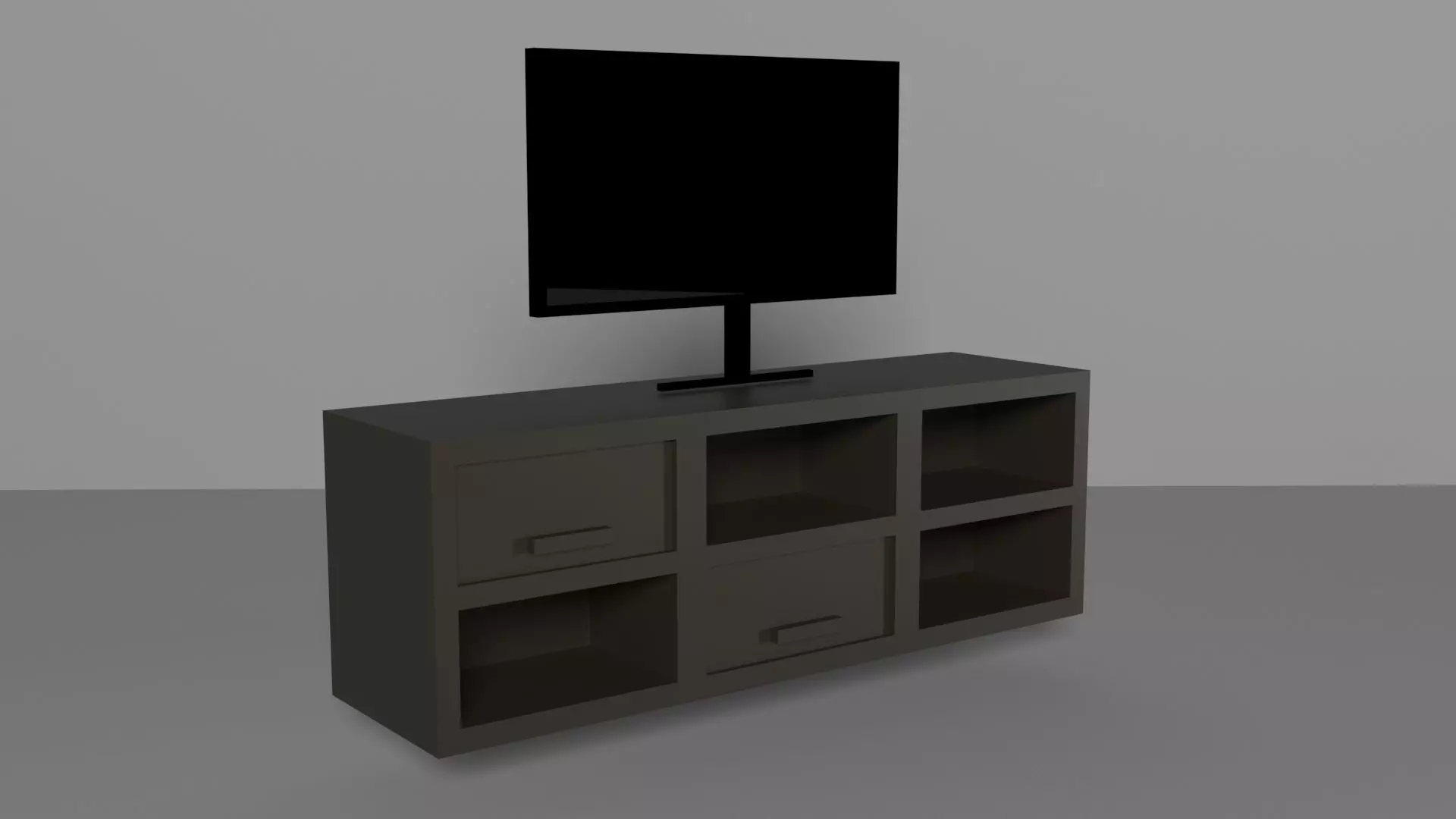 TV cabinet Low-poly 3D model