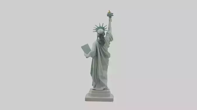 Liberty Unfolded statue model Low-poly 3D model