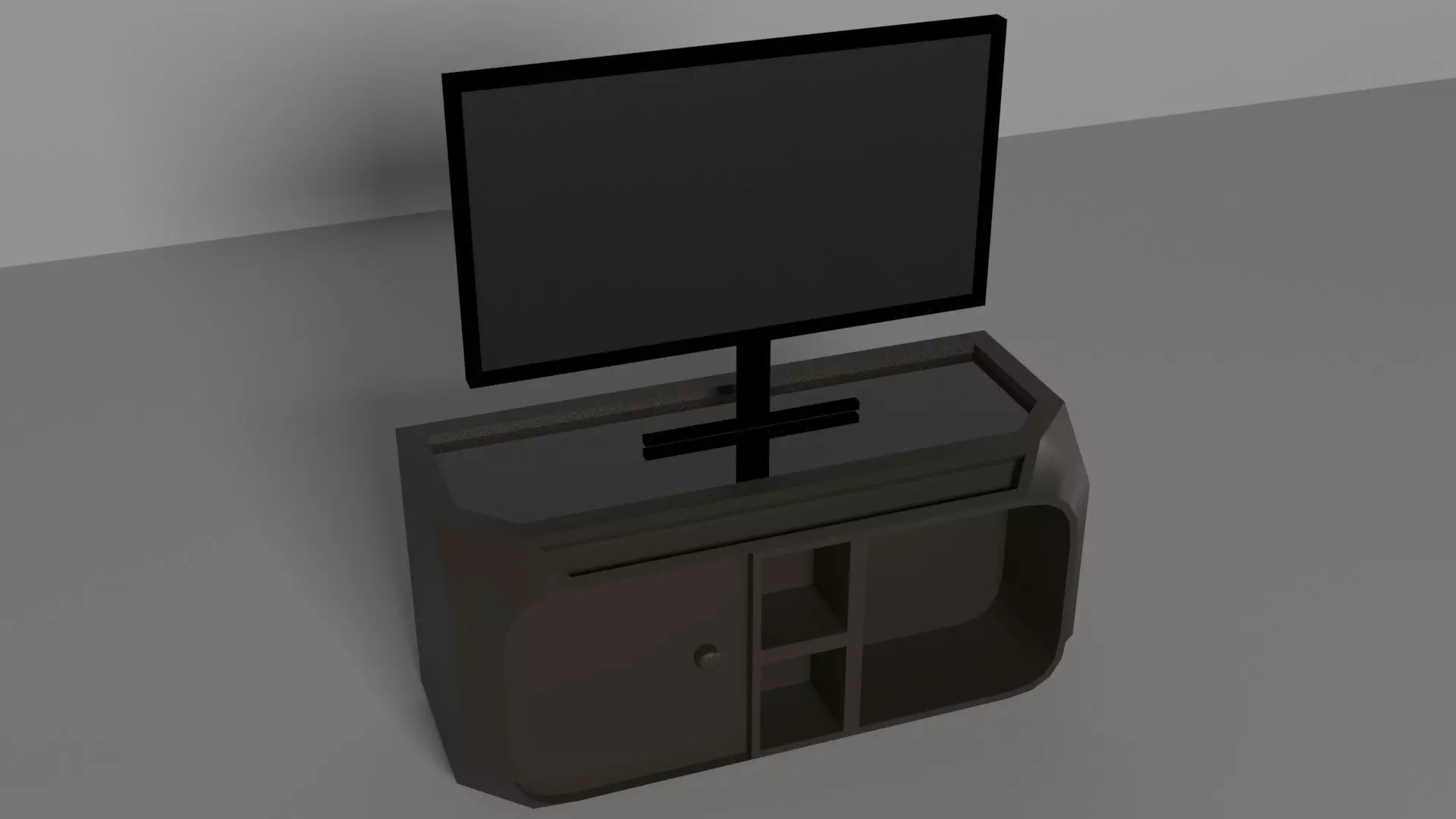 TV cabinet Low-poly 3D model