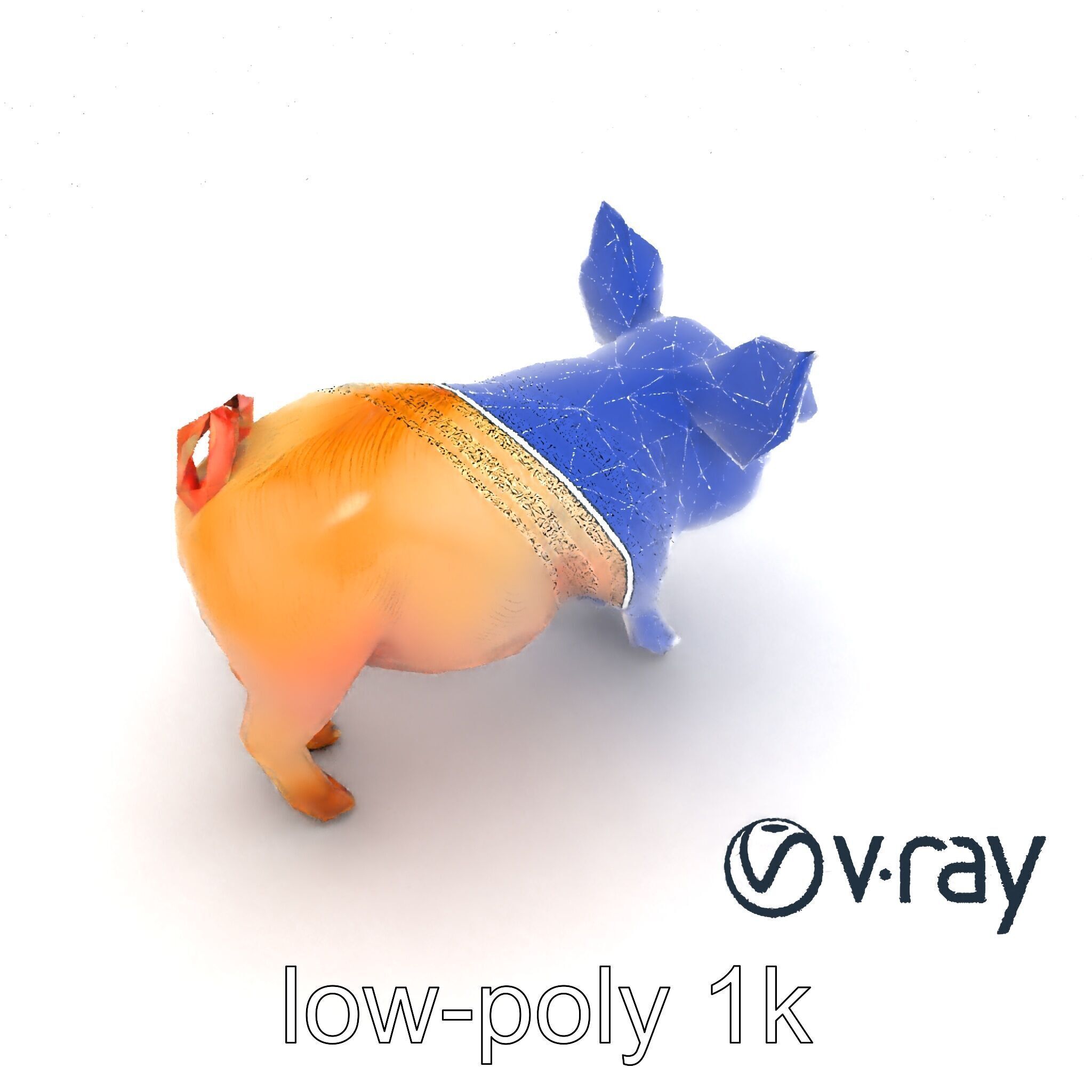 Pastoral Sheep Fluffy Grazing Stance model pack Low-poly 3D model_21