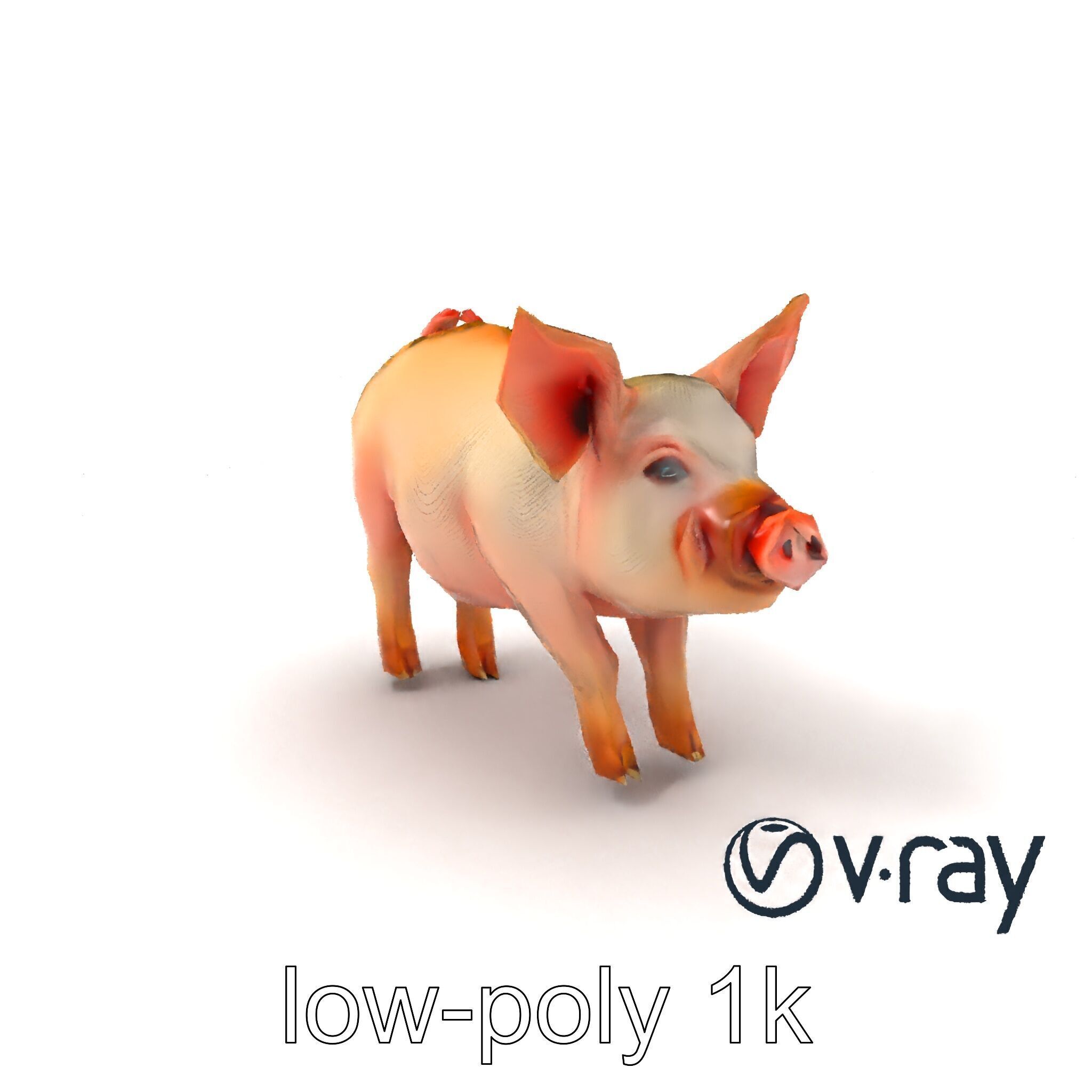 Pastoral Sheep Fluffy Grazing Stance model pack Low-poly 3D model_2