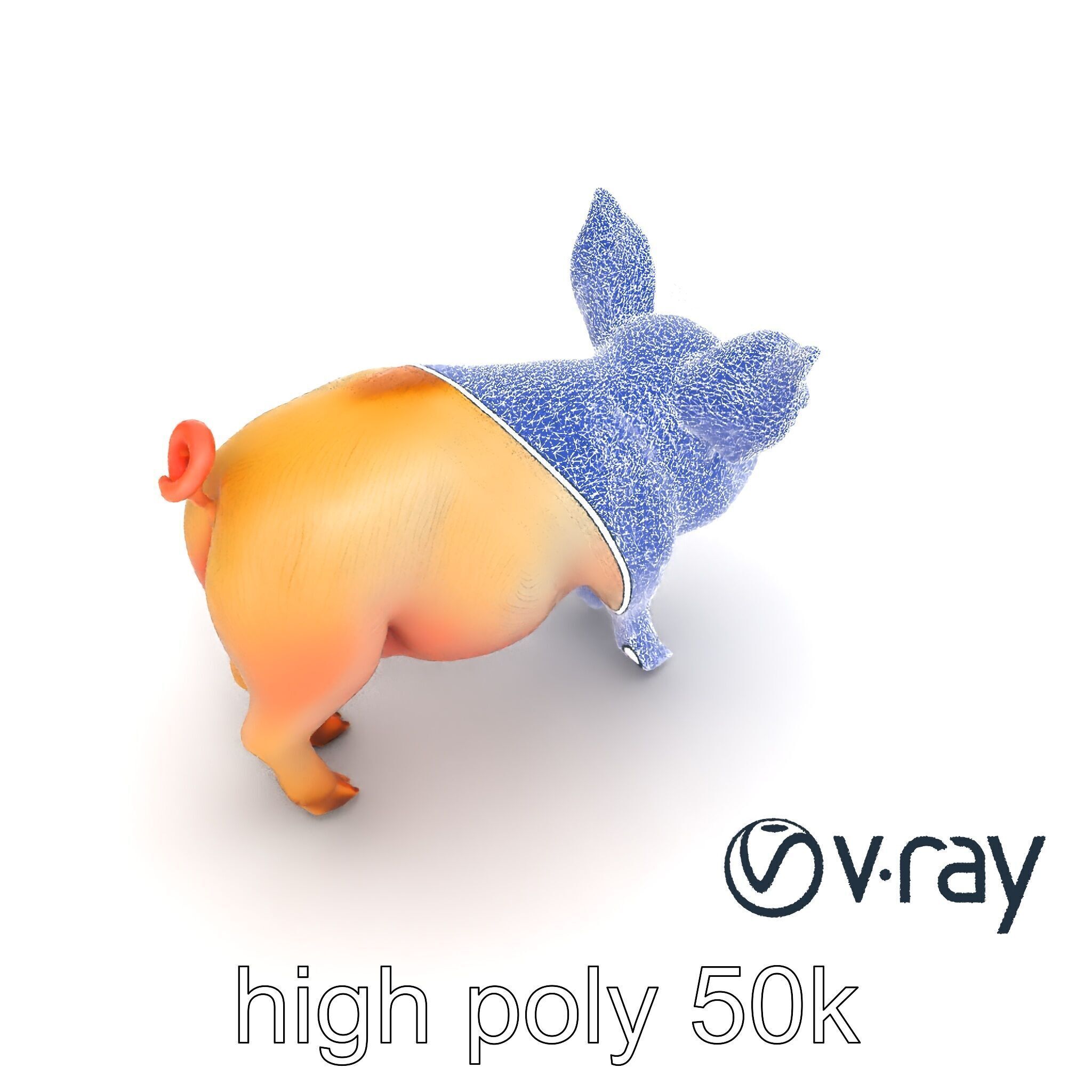 Pastoral Sheep Fluffy Grazing Stance model pack Low-poly 3D model_11