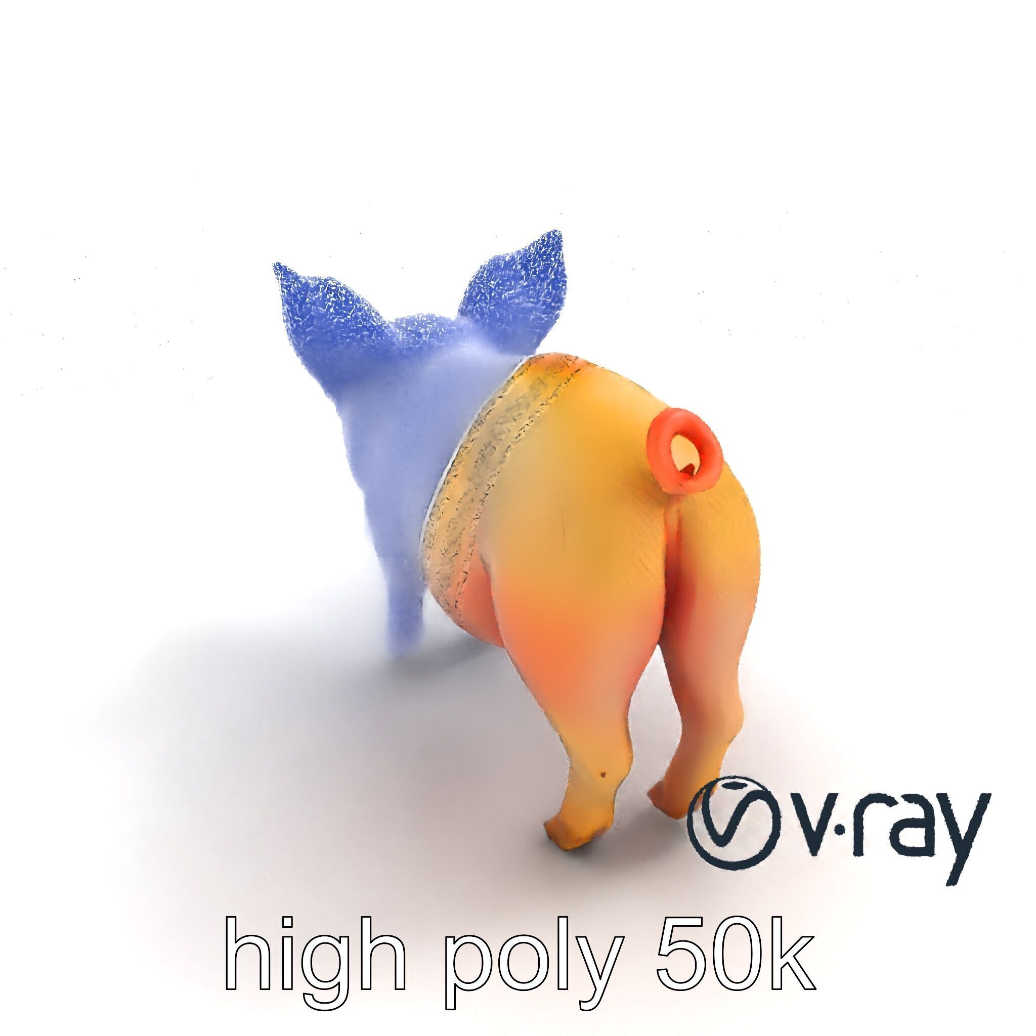 Pastoral Sheep Fluffy Grazing Stance model pack Low-poly 3D model_15