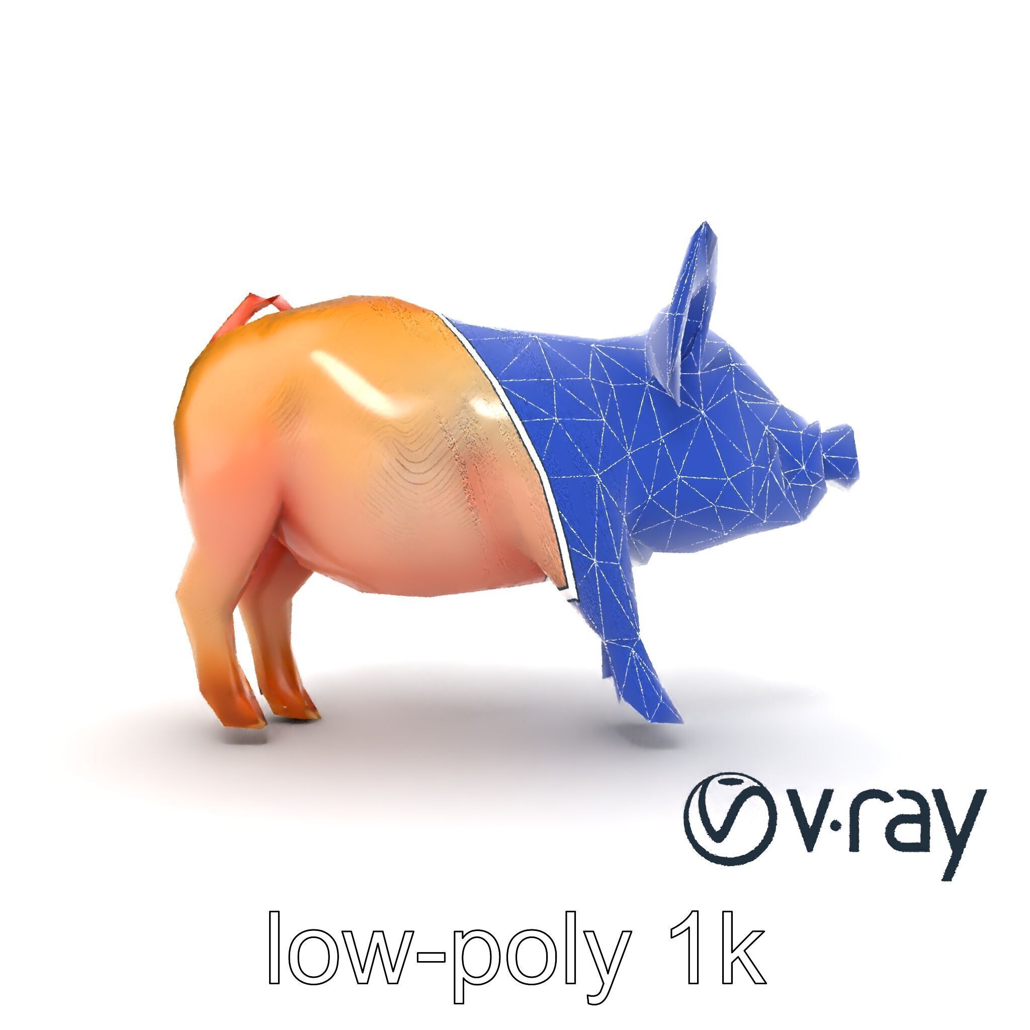 Pastoral Sheep Fluffy Grazing Stance model pack Low-poly 3D model_22