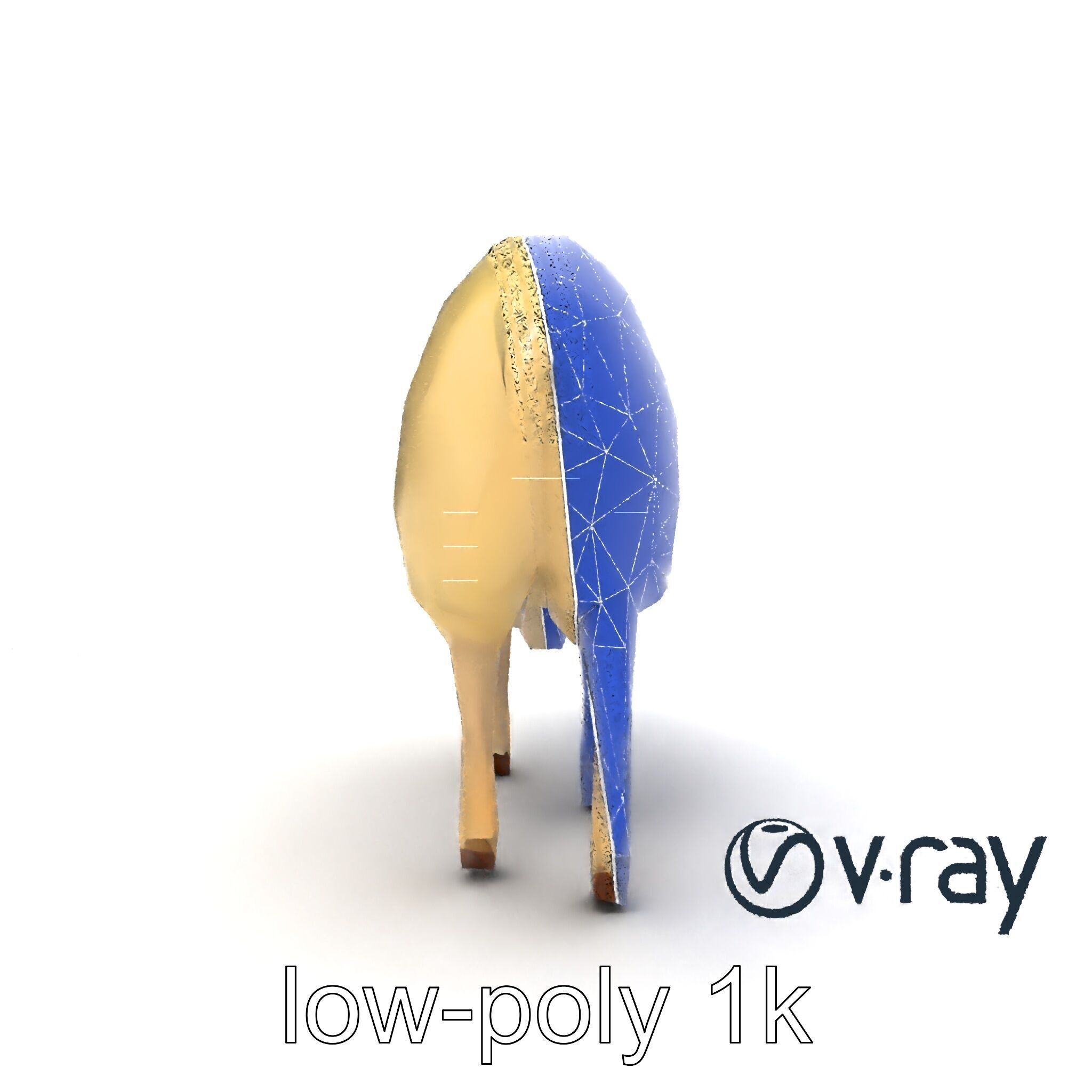 Pastoral Sheep Fluffy Grazing Stance model pack Low-poly 3D model_54