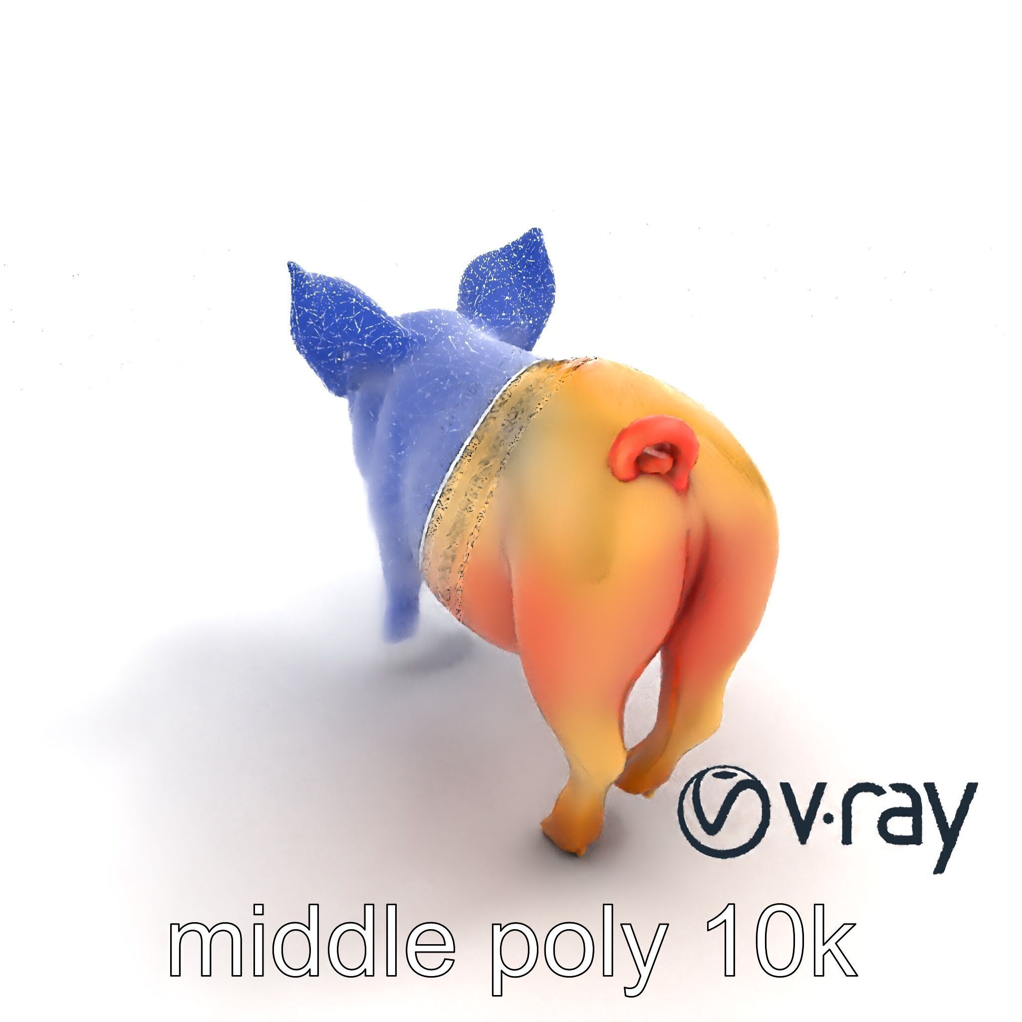 Pastoral Sheep Fluffy Grazing Stance model pack Low-poly 3D model_25