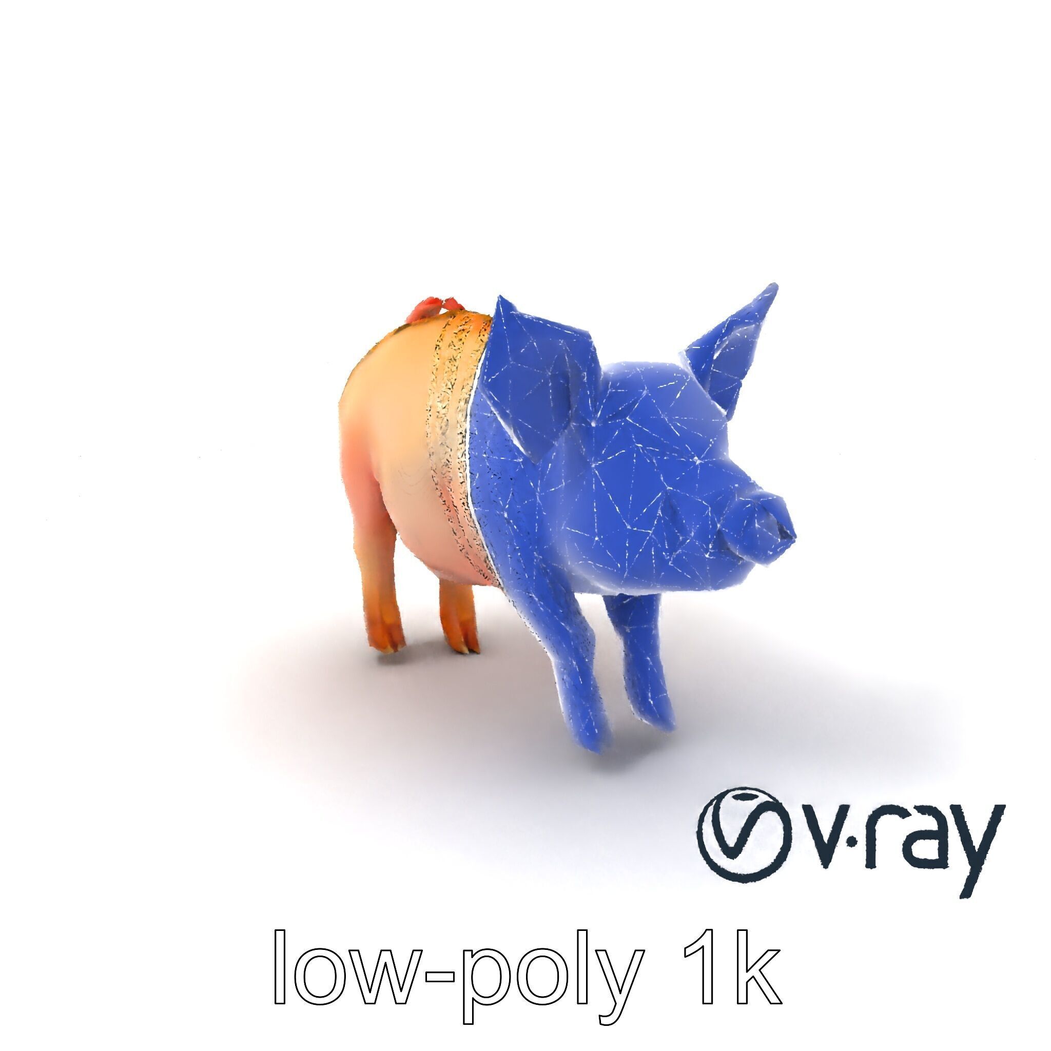 Pastoral Sheep Fluffy Grazing Stance model pack Low-poly 3D model_17