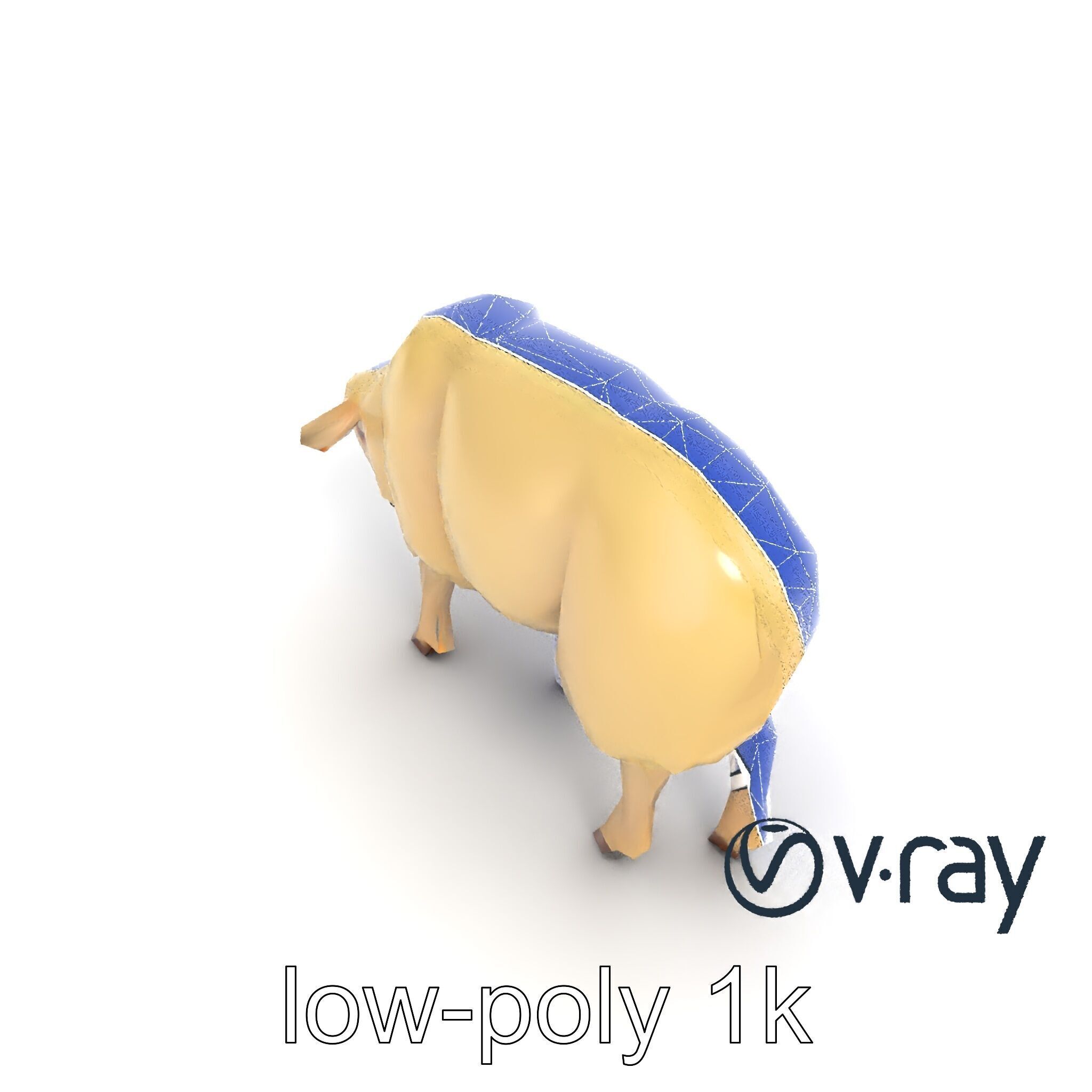 Pastoral Sheep Fluffy Grazing Stance model pack Low-poly 3D model_59