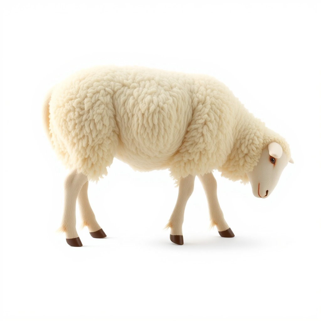 Pastoral Sheep Fluffy Grazing Stance model pack Low-poly 3D model_31