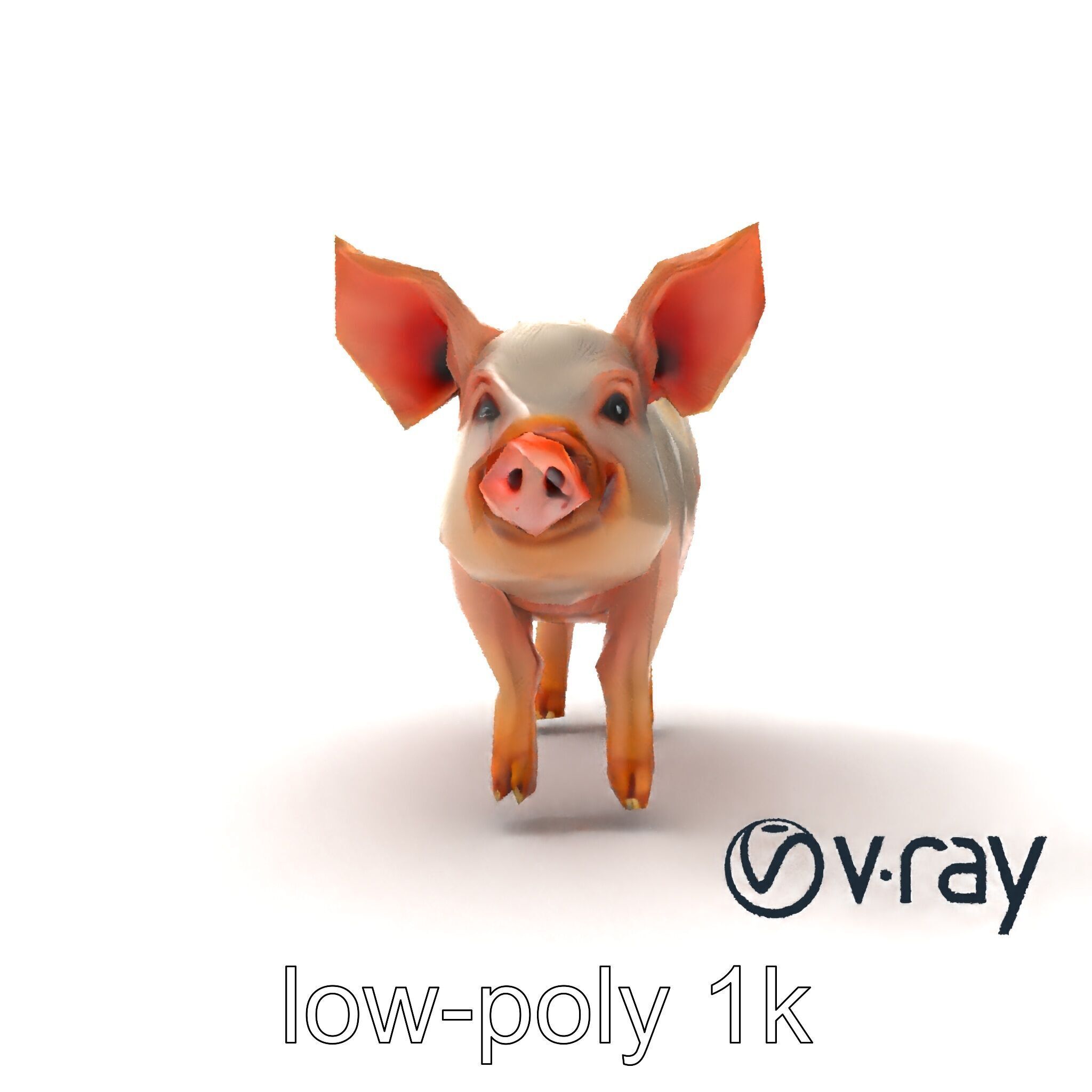 Pastoral Sheep Fluffy Grazing Stance model pack Low-poly 3D model_18