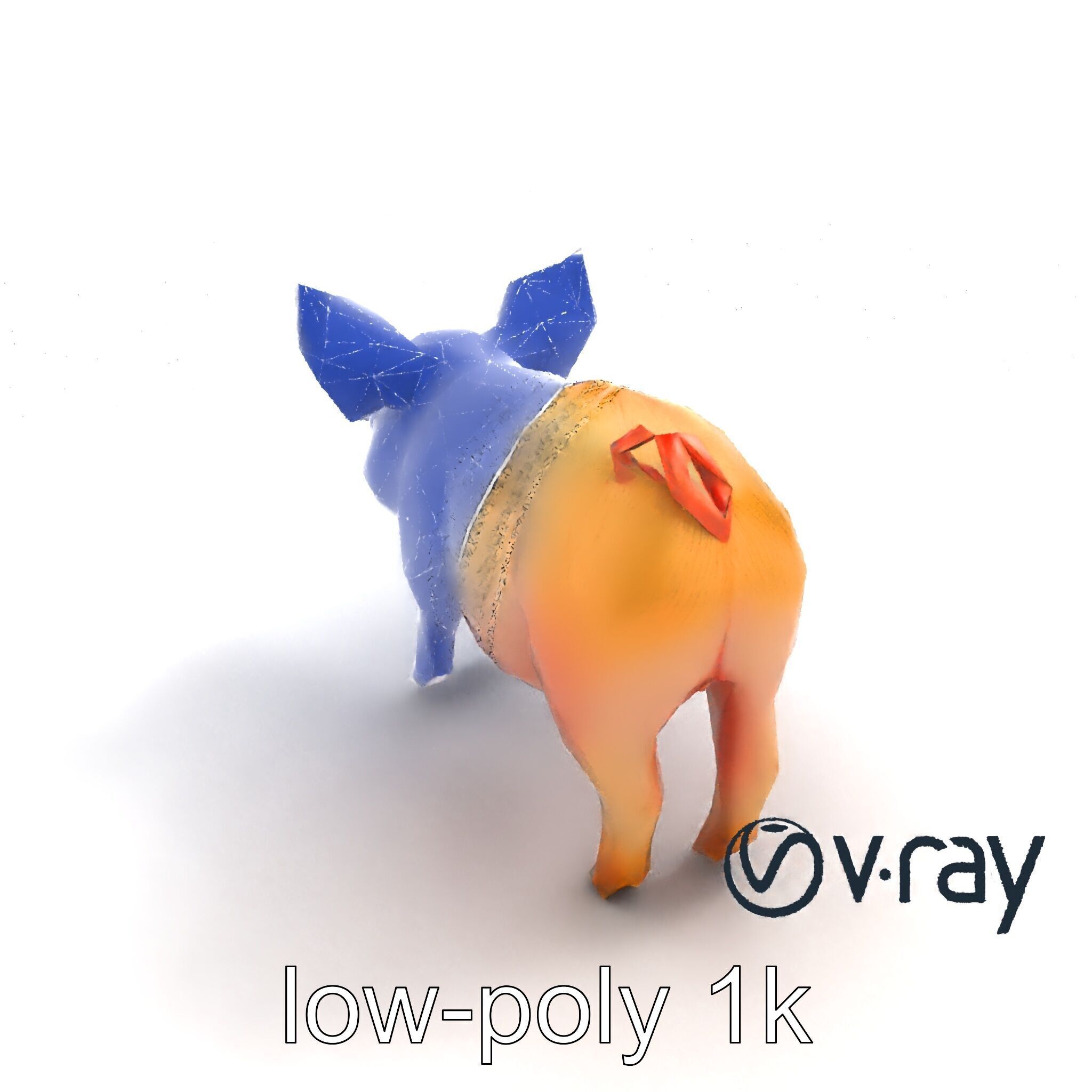 Pastoral Sheep Fluffy Grazing Stance model pack Low-poly 3D model_12