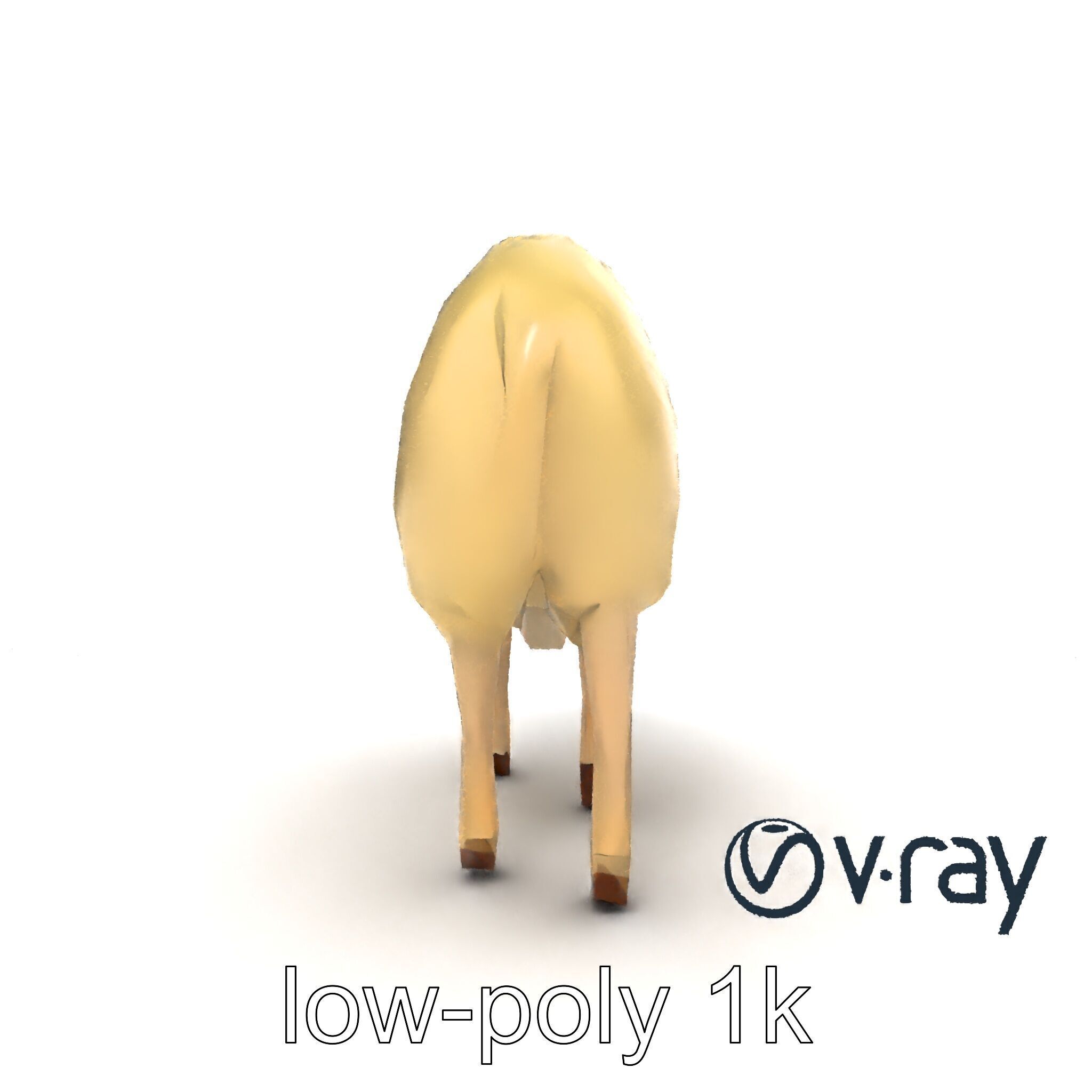 Pastoral Sheep Fluffy Grazing Stance model pack Low-poly 3D model_52