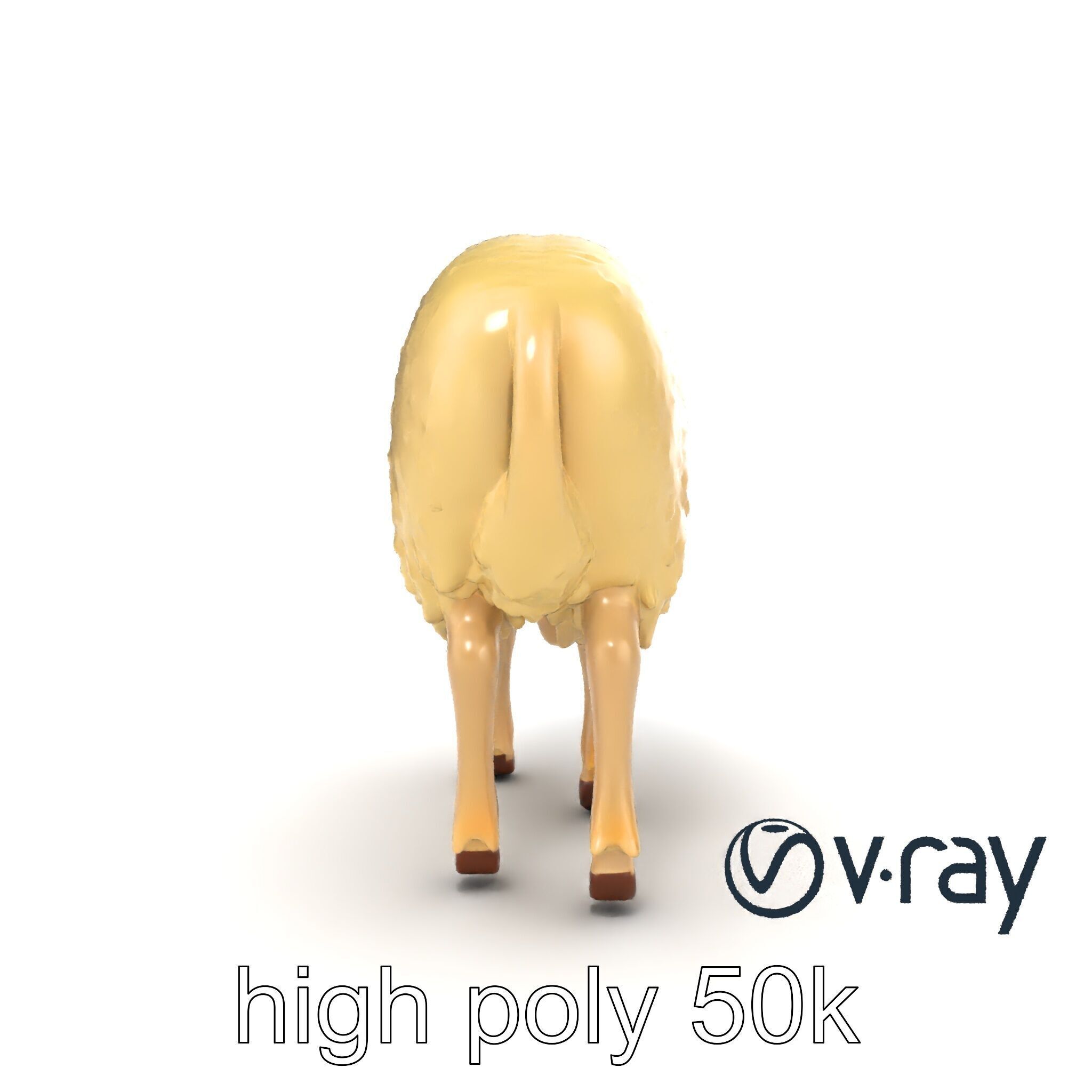 Pastoral Sheep Fluffy Grazing Stance model pack Low-poly 3D model_50