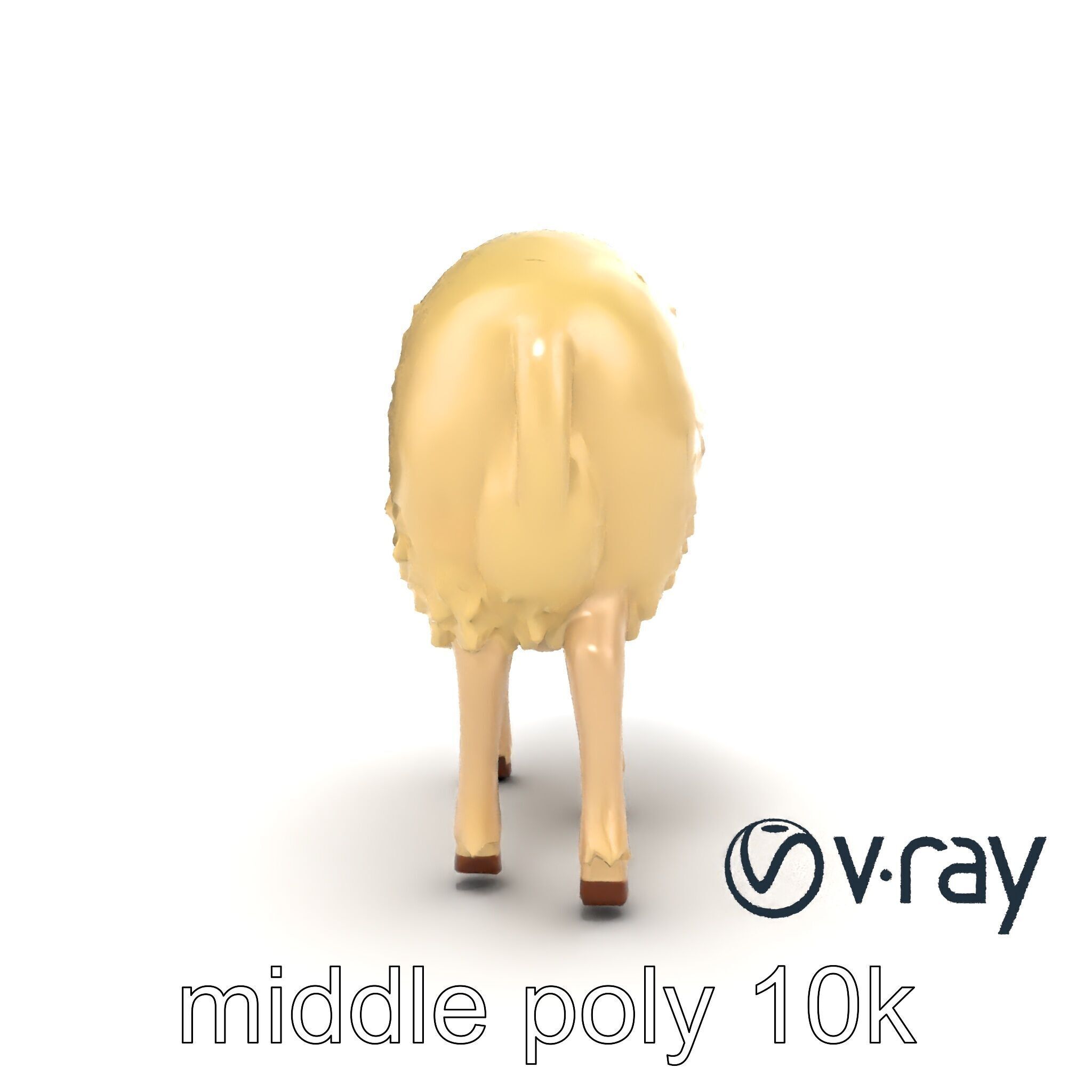 Pastoral Sheep Fluffy Grazing Stance model pack Low-poly 3D model_48