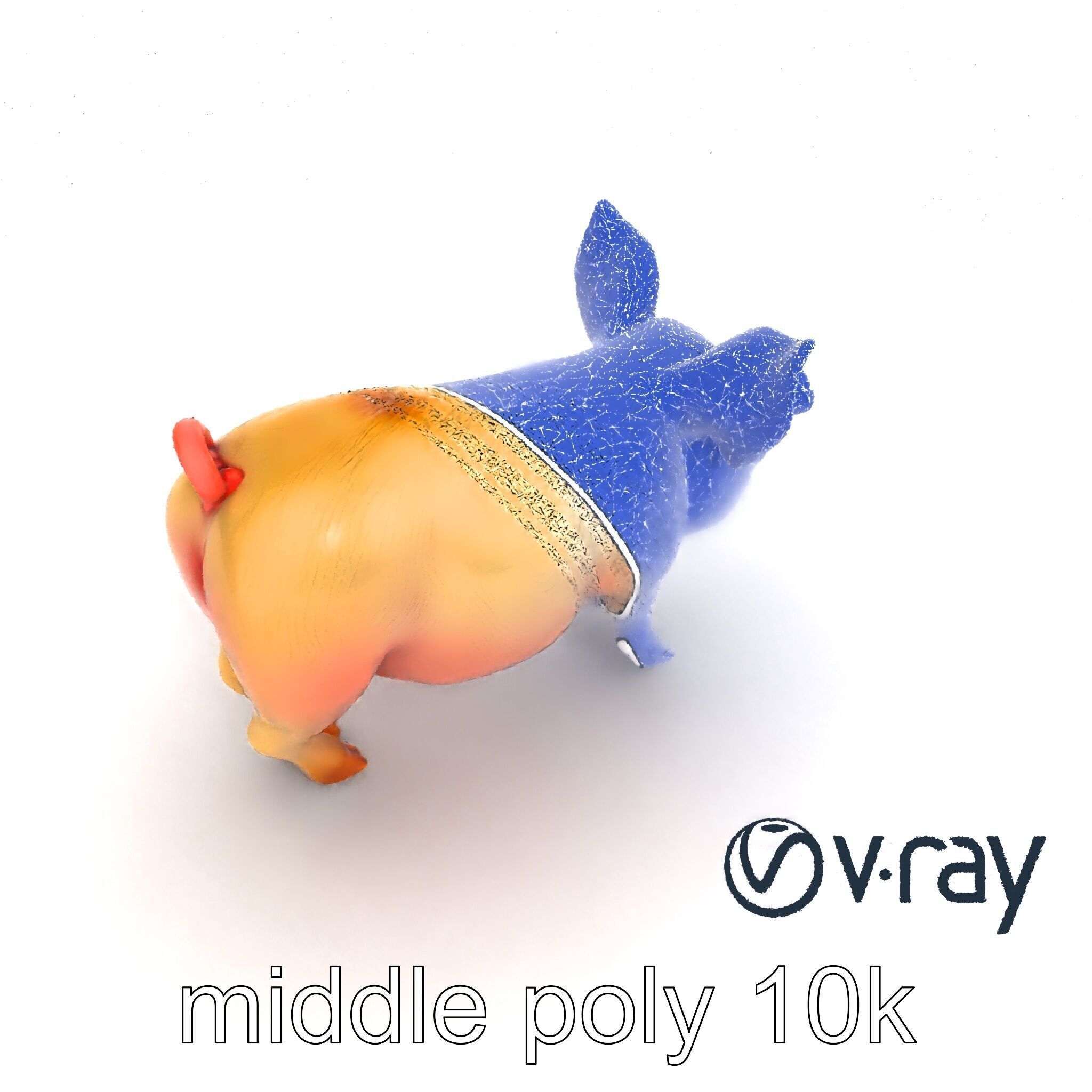 Pastoral Sheep Fluffy Grazing Stance model pack Low-poly 3D model_26