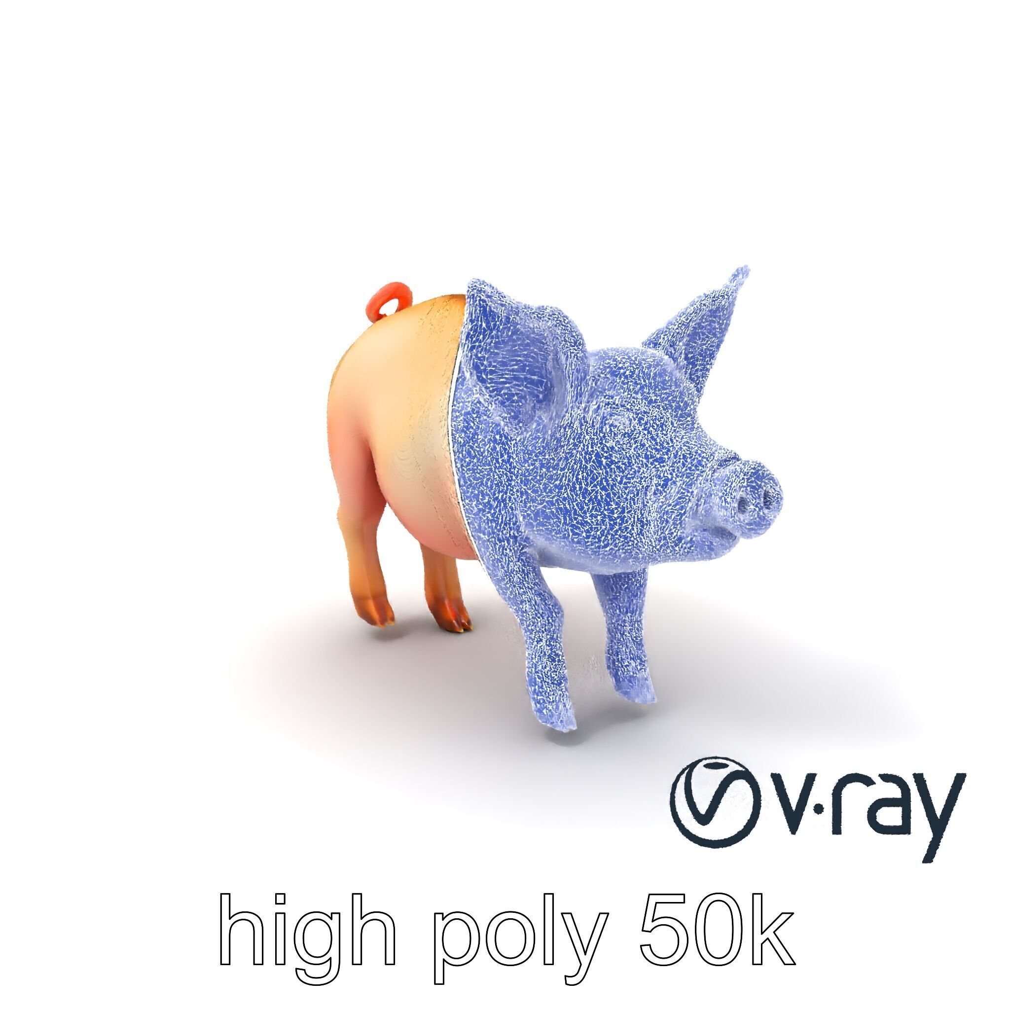 Pastoral Sheep Fluffy Grazing Stance model pack Low-poly 3D model_24