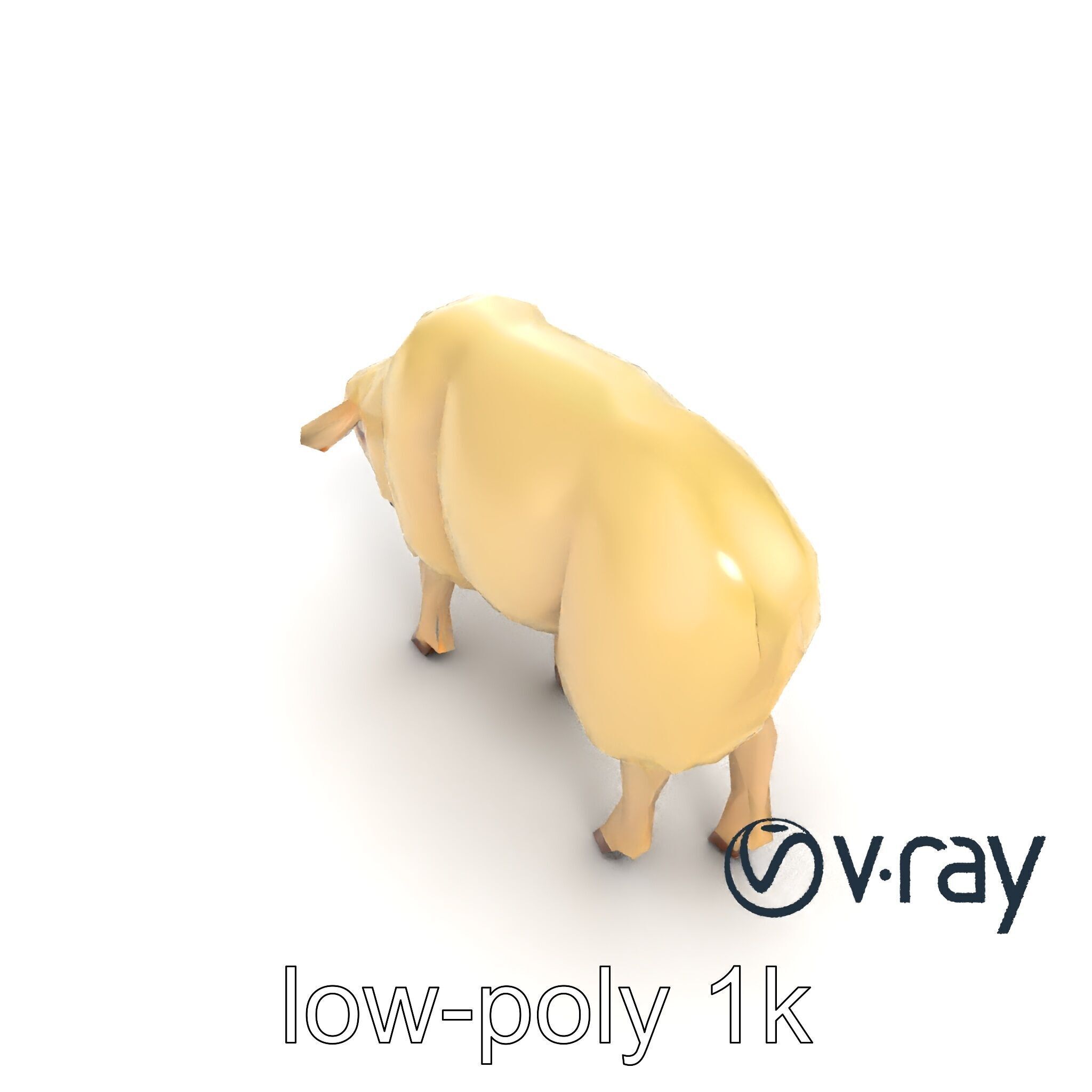 Pastoral Sheep Fluffy Grazing Stance model pack Low-poly 3D model_39
