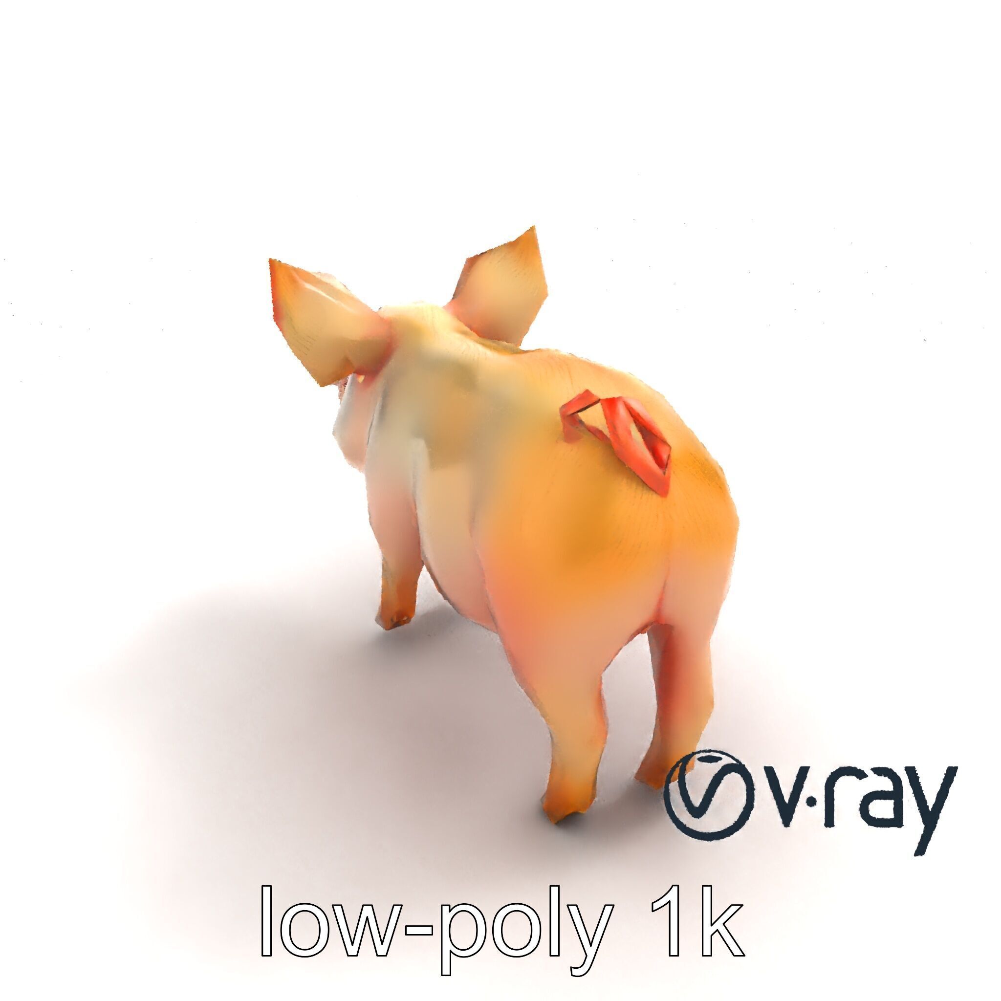 Pastoral Sheep Fluffy Grazing Stance model pack Low-poly 3D model_5