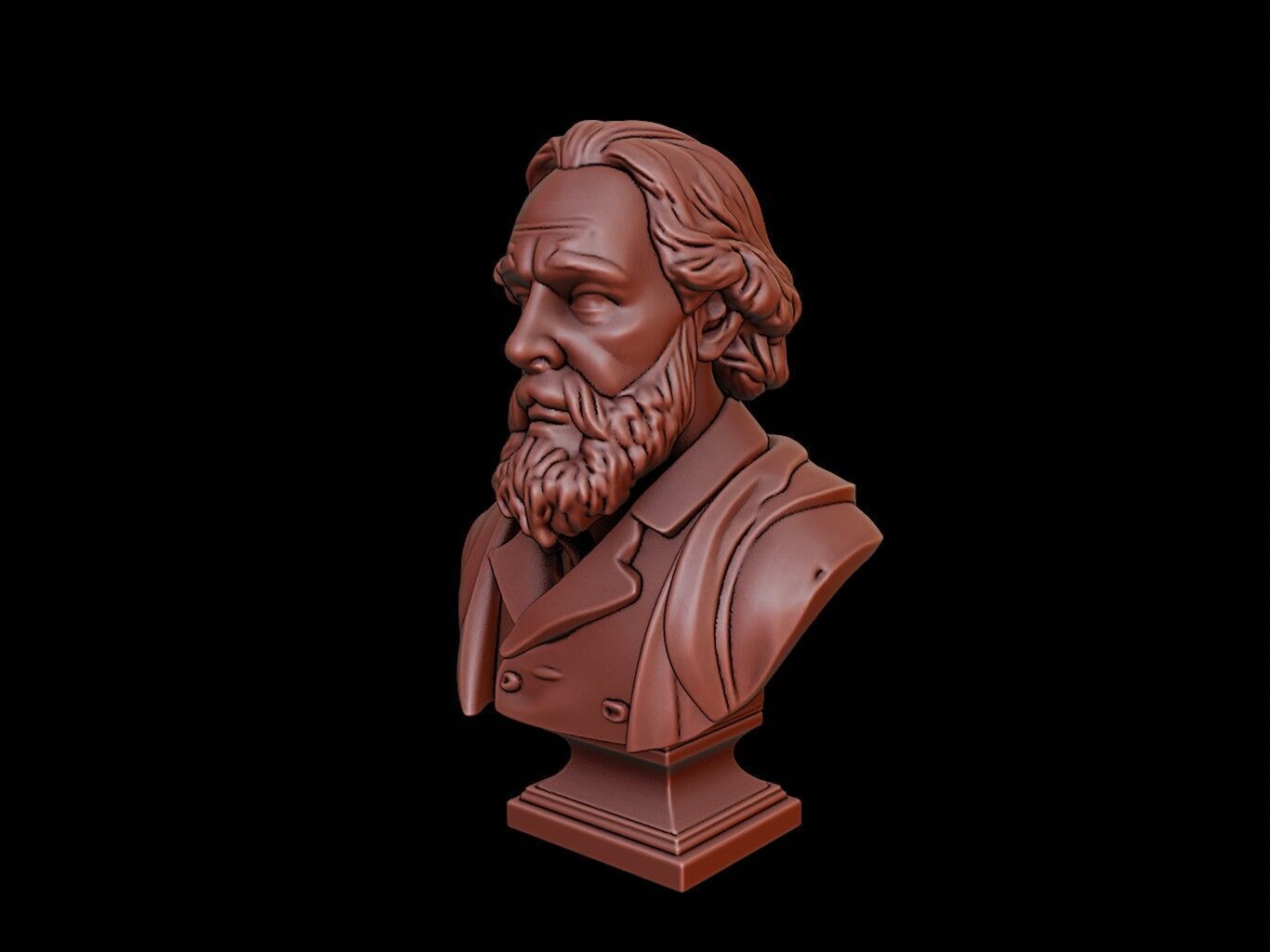 Johannes Kepler Bust 3D print model_1