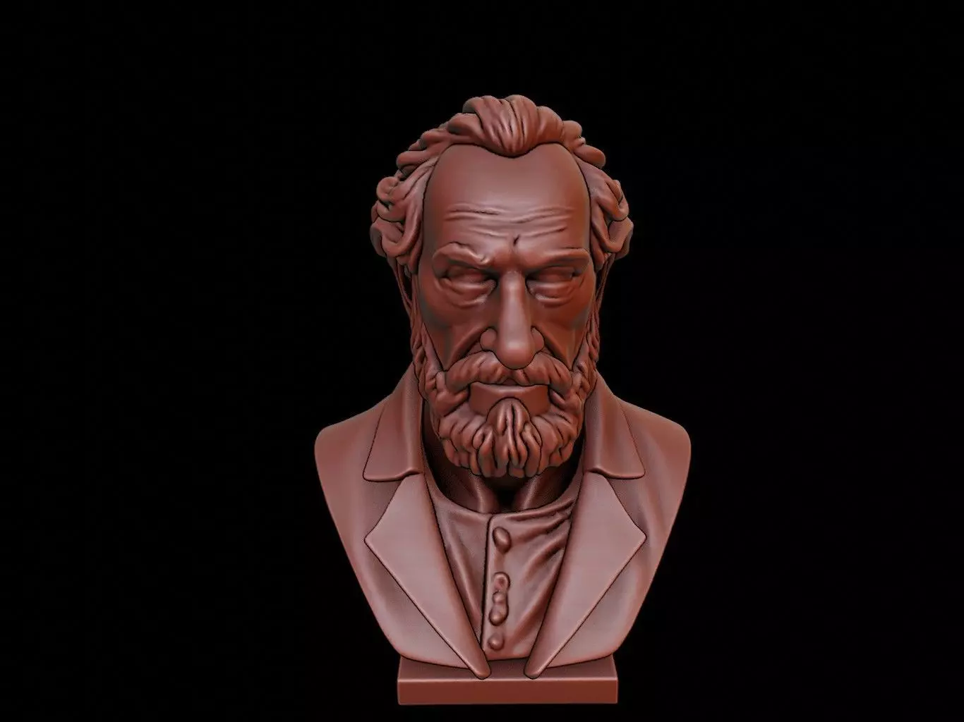 John Locke Bust 3D print model_0