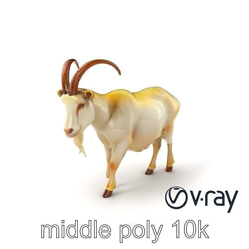 Mountain Goat 3D model pack Low-poly 3D model