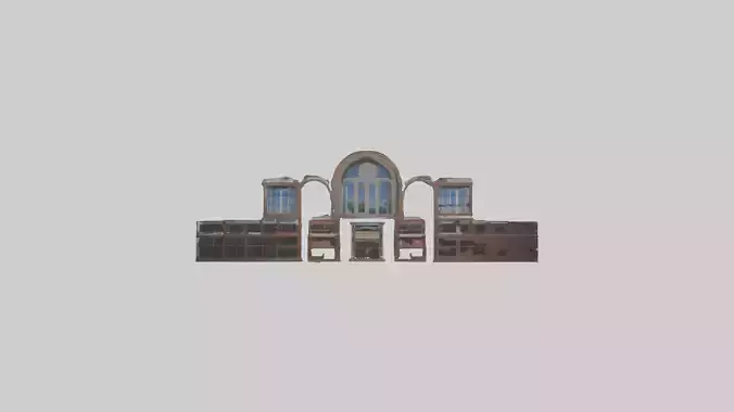 Library Low-poly 3D model