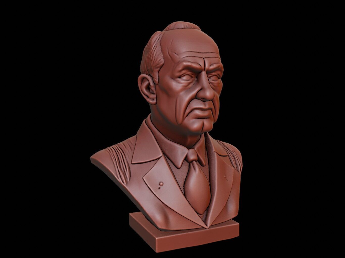John von Neumann Bust 3D print model_2