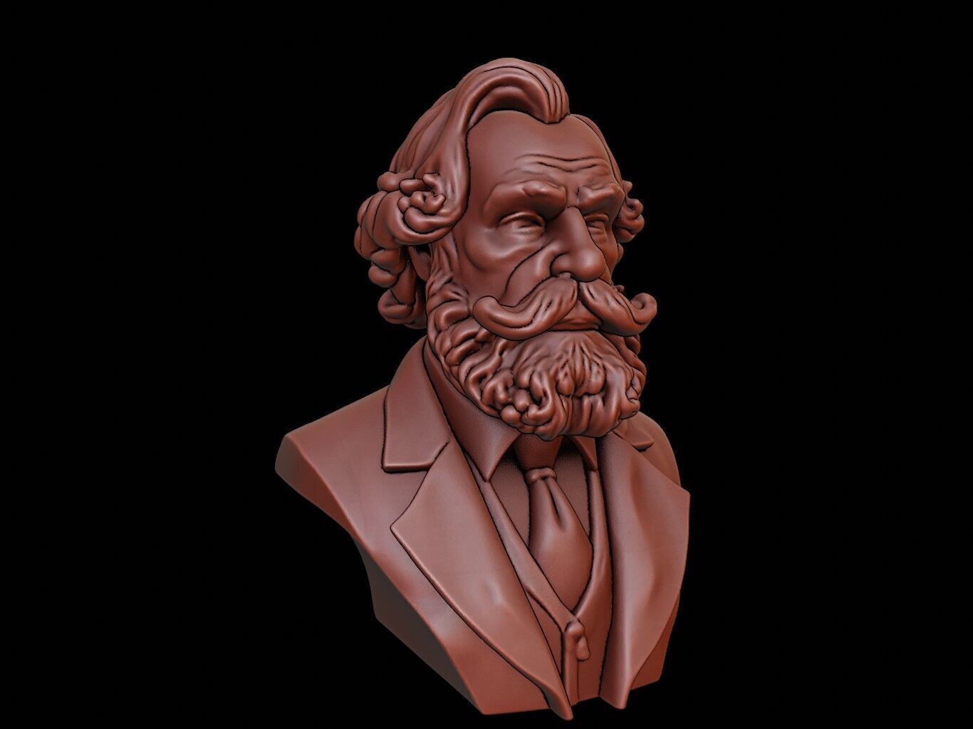 Karl Marx Bust 3D print model_2