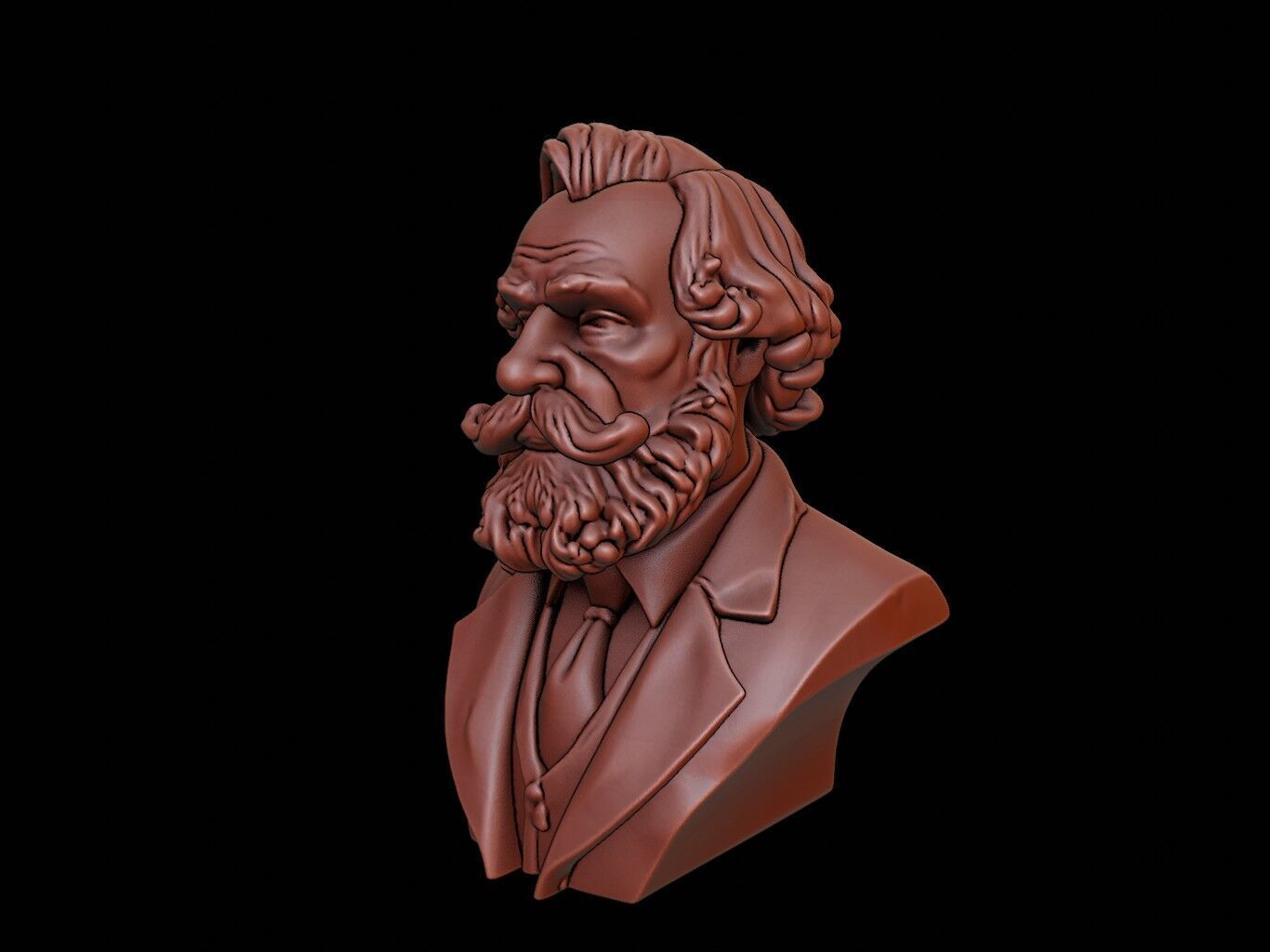 Karl Marx Bust 3D print model_1