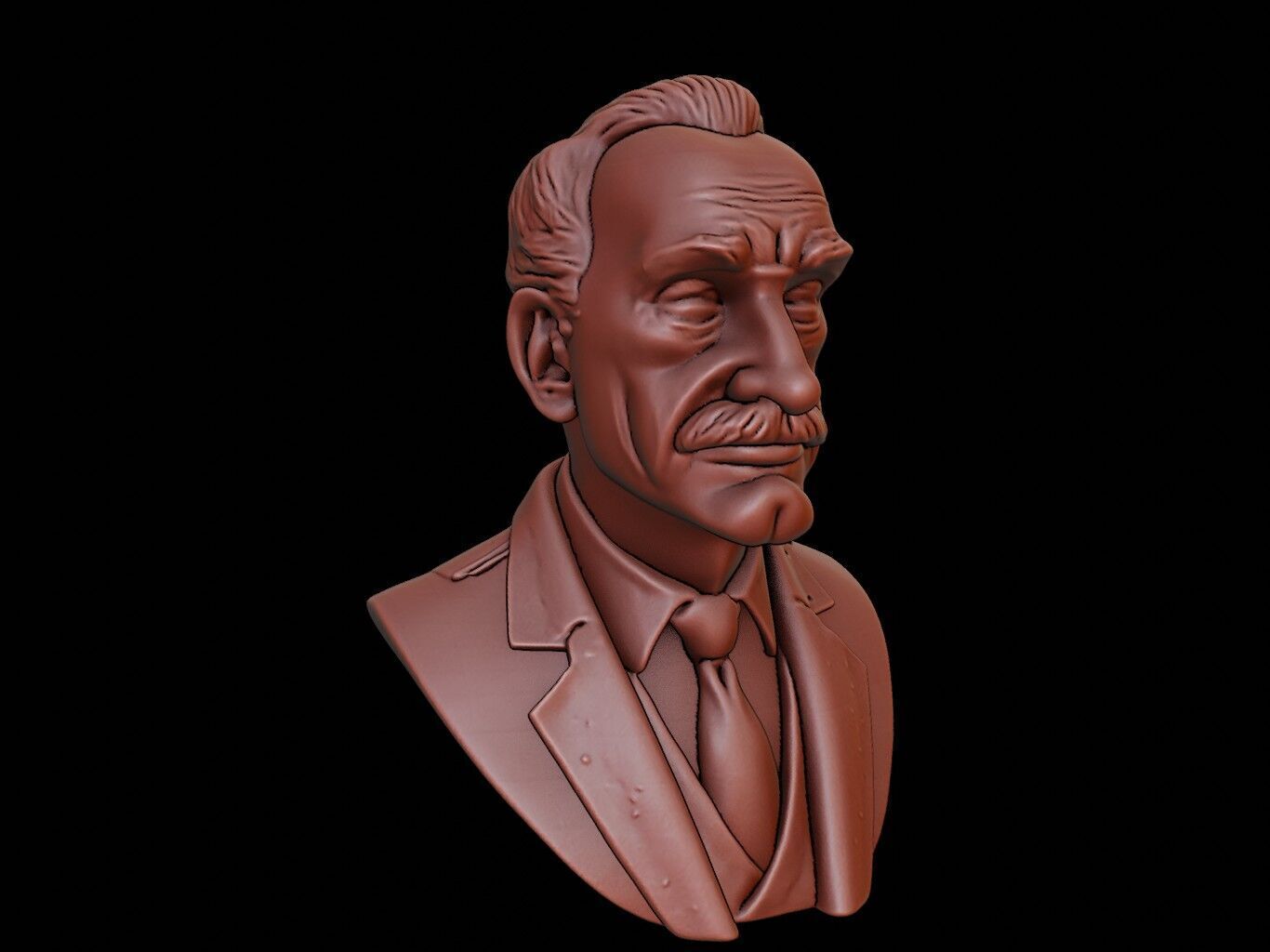 Karl Popper Bust 3D print model_2