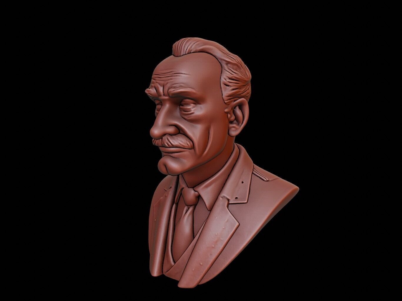 Karl Popper Bust 3D print model_1