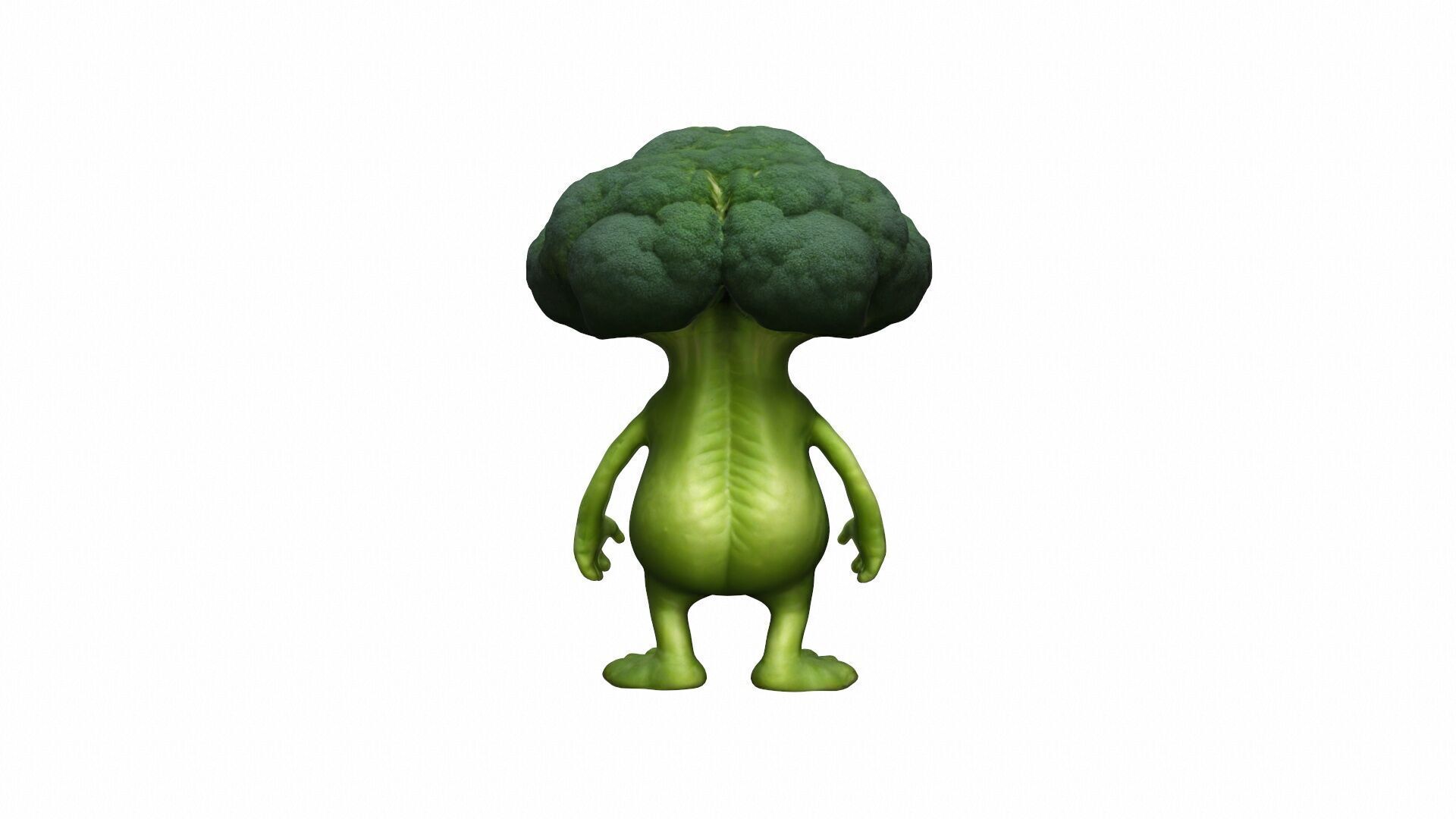 3d Broccoli Monster Cartoon High Render 3D model_2